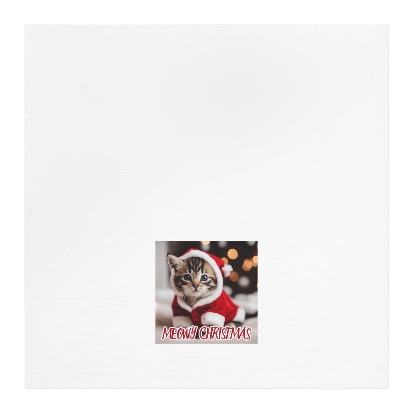 Meowy Christmas Cat Tea Towel – Festive Kitchen Décor for Cat Lovers