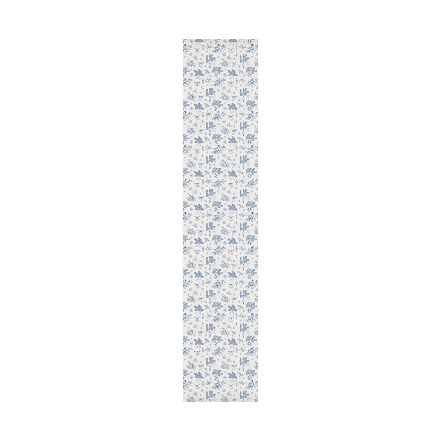 Elegant Winter Gift Wrap Paper – Blue Botanical Design for Holiday Gifting