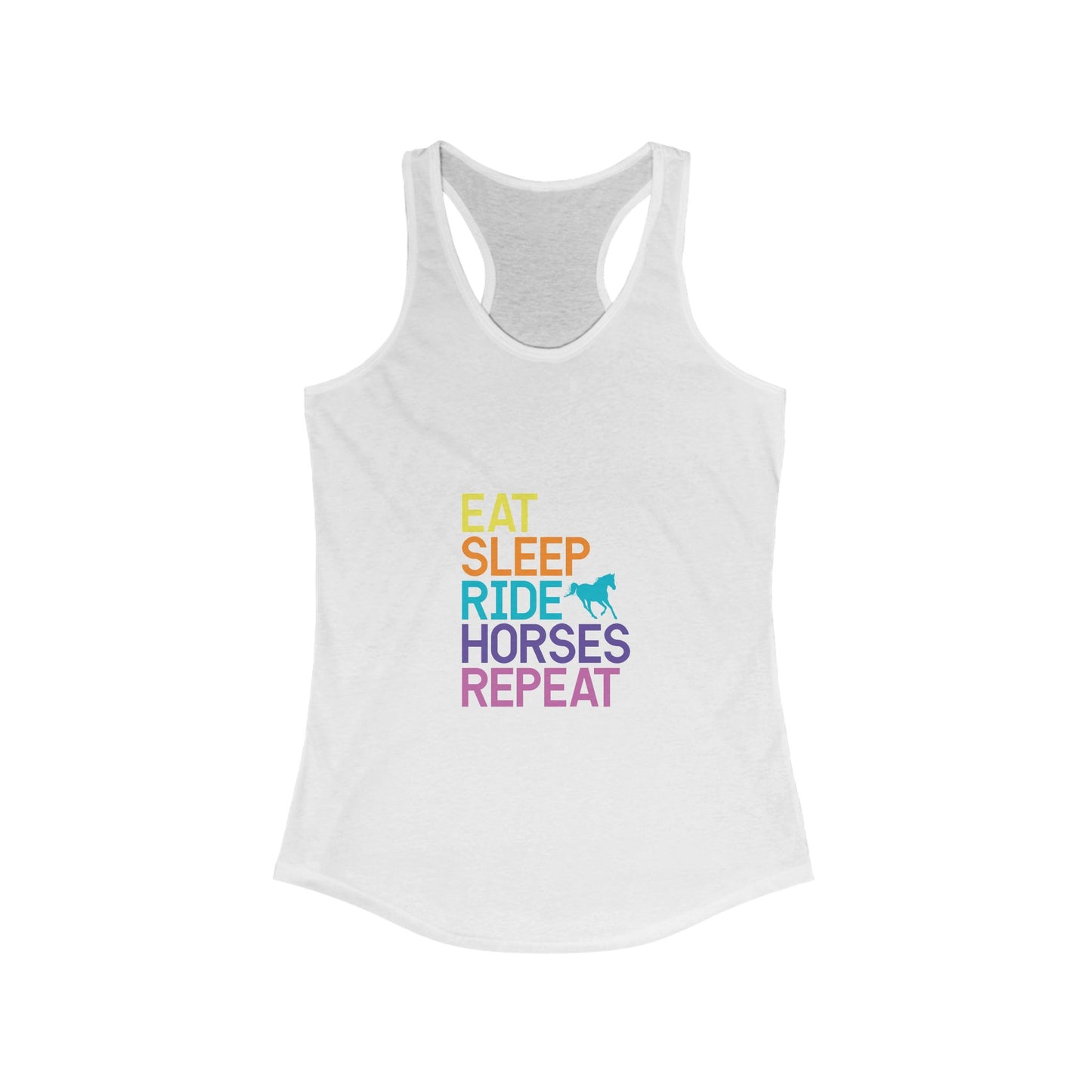 Eat Sleep Ride Horses Repeat Women’s Racerback Tank Top