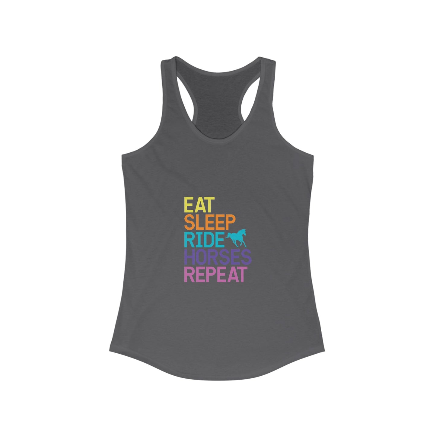 Eat Sleep Ride Horses Repeat Women’s Racerback Tank Top