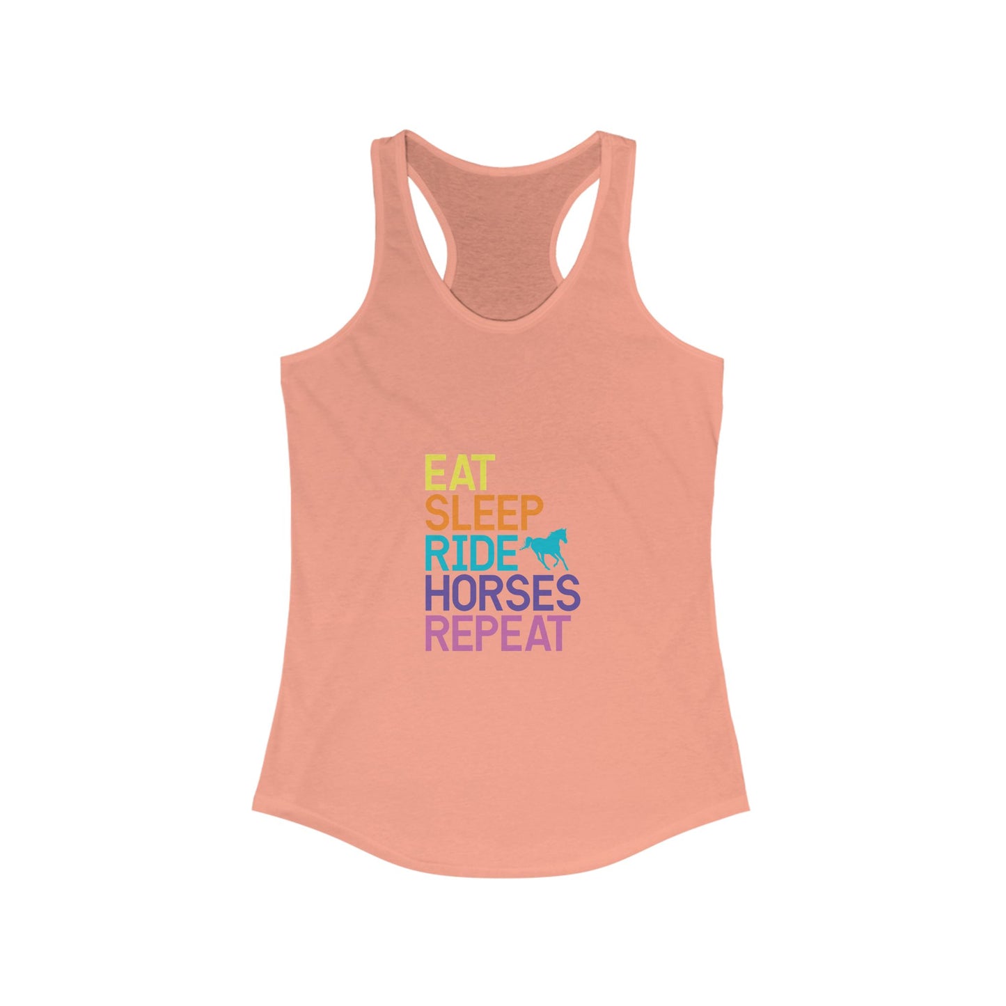 Eat Sleep Ride Horses Repeat Women’s Racerback Tank Top