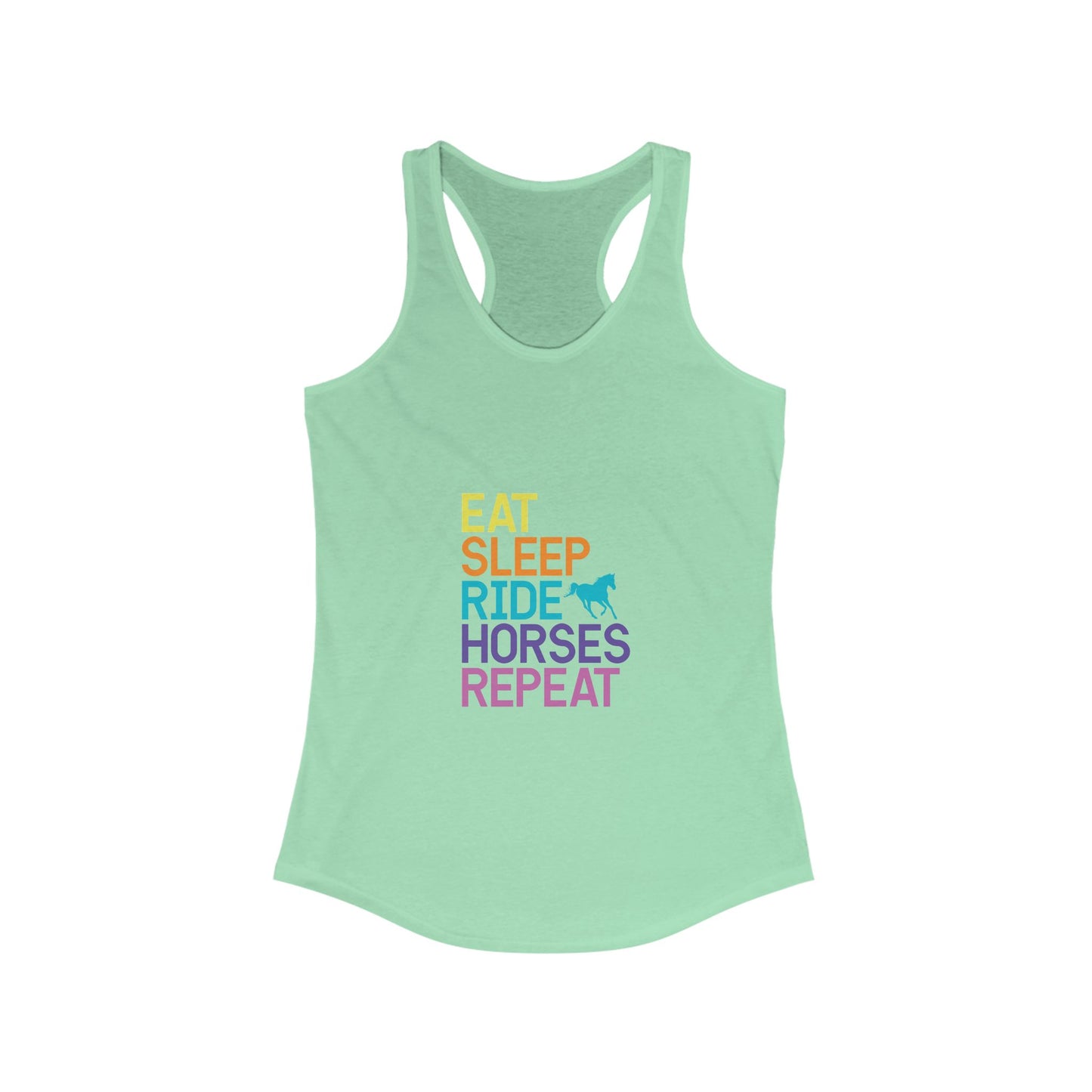 Eat Sleep Ride Horses Repeat Women’s Racerback Tank Top