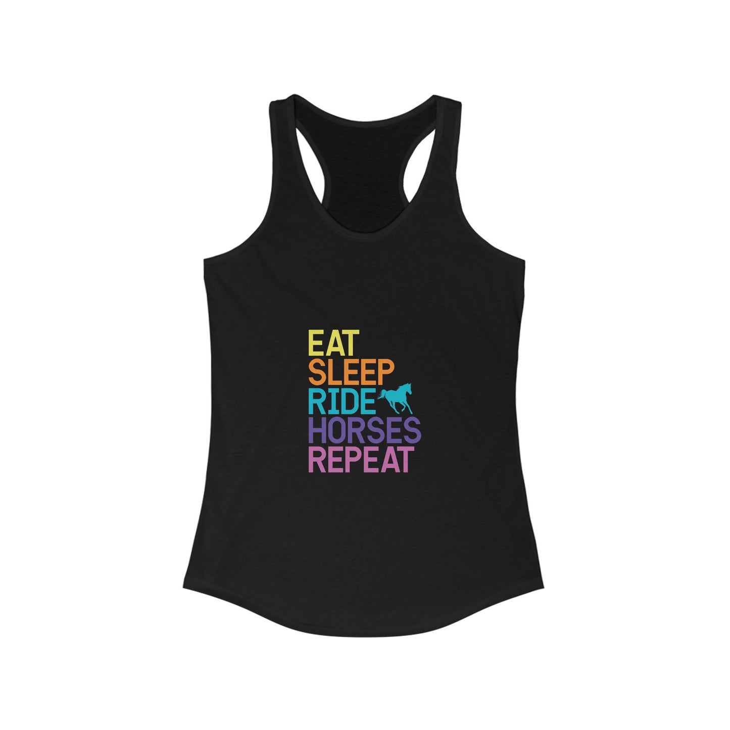 Eat Sleep Ride Horses Repeat Women’s Racerback Tank Top