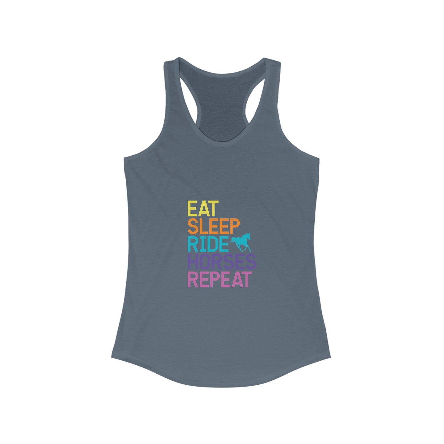 Eat Sleep Ride Horses Repeat Women’s Racerback Tank Top