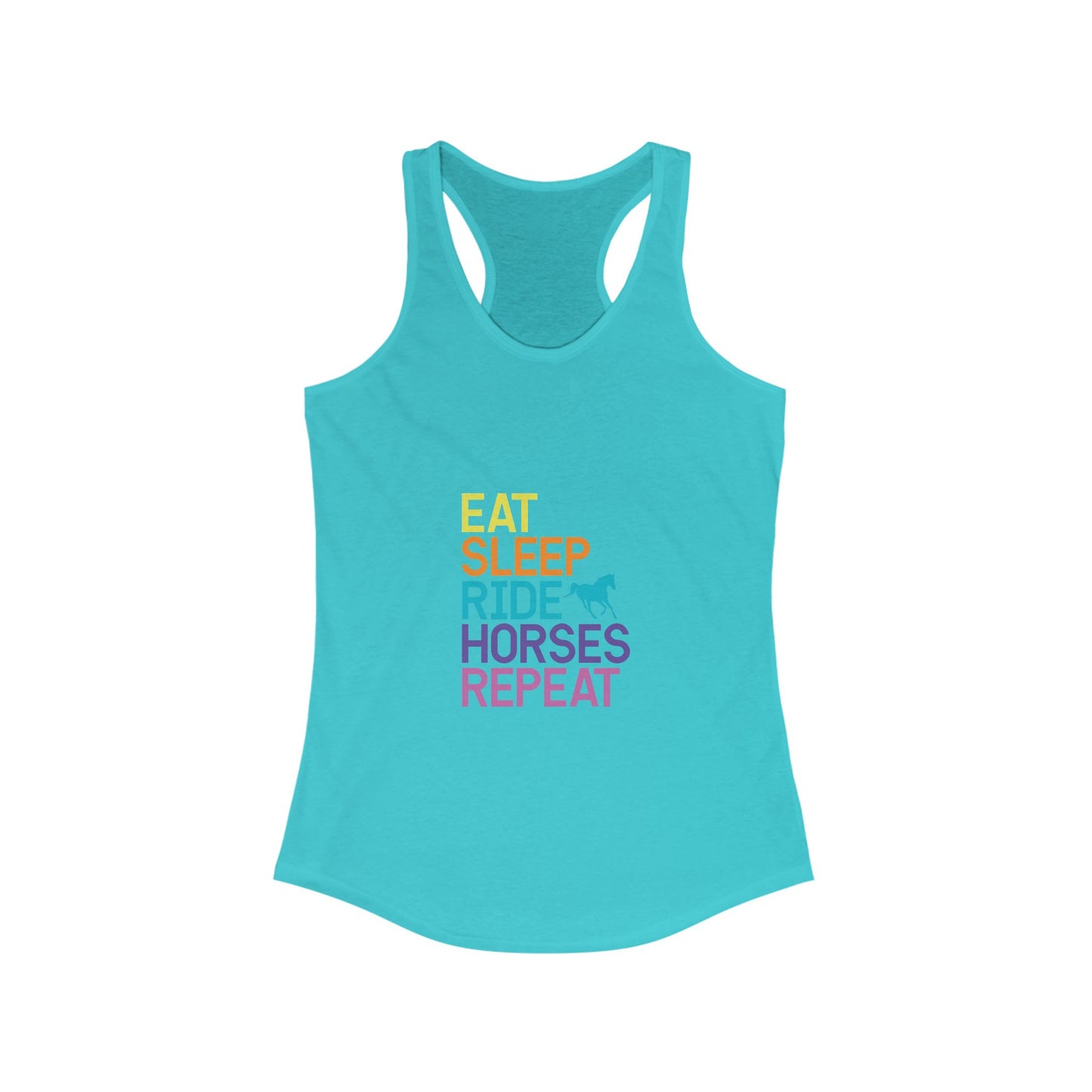 Eat Sleep Ride Horses Repeat Women’s Racerback Tank Top