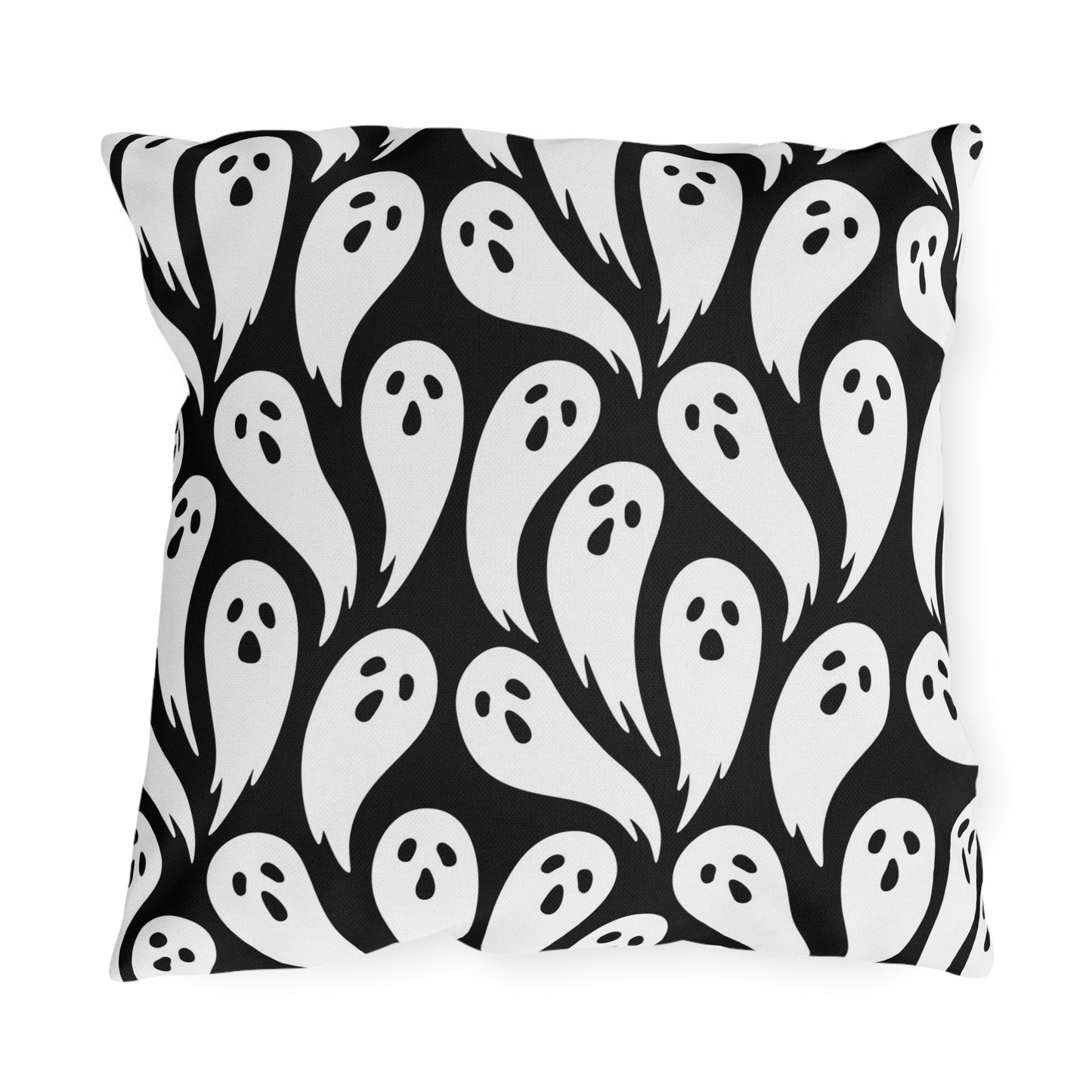 Spooky Ghost Outdoor Pillow, Halloween Decor, Patio Cushion, Seasonal Throw Pillow, Fall Outdoor Accessories, Haunted House Decor