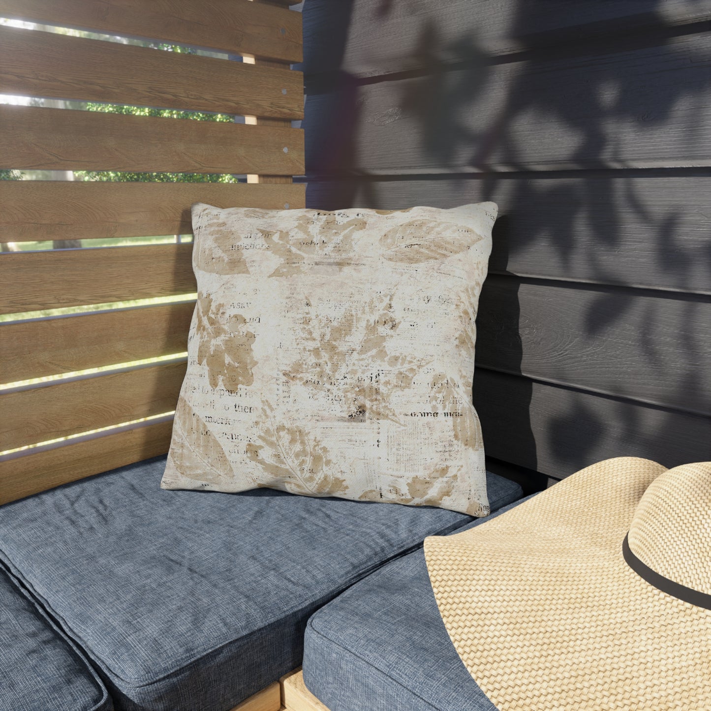 Rustic Floral Outdoor Pillows, Cozy Patio Decor, Garden Cushion Covers, Vintage Style Throw Pillows, Neutral Home Accessories