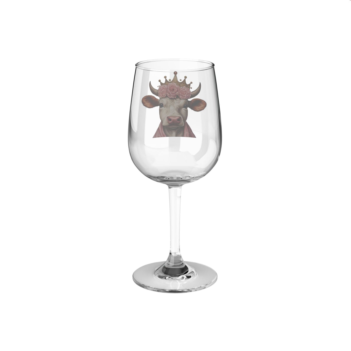 Cute Cow Crown Wine Glass | 12oz Stylish Drinkware for Animal Lovers