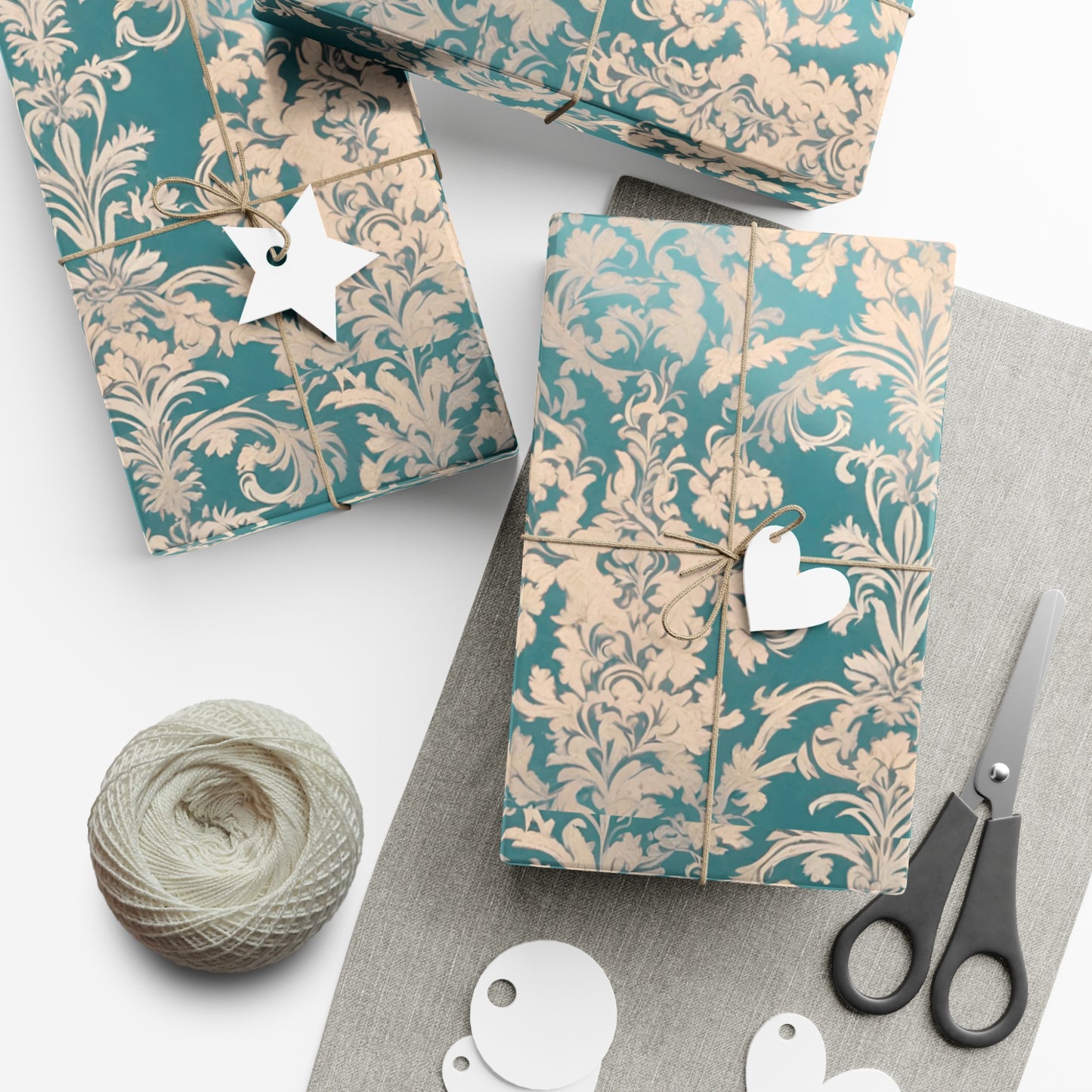 Elegant Floral Gift Wrap Papers, Artisanal Wrapping Paper for Birthdays, Weddings, Holidays, Eco-Friendly Packaging