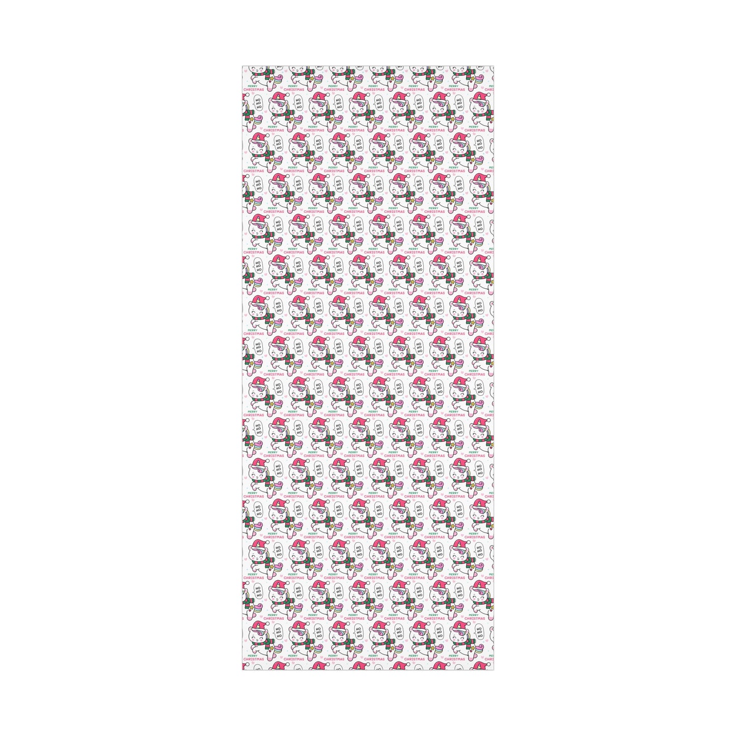 Wrapping Paper - Merry Christmas Gift Wrap Paper with Santa Unicorn Design