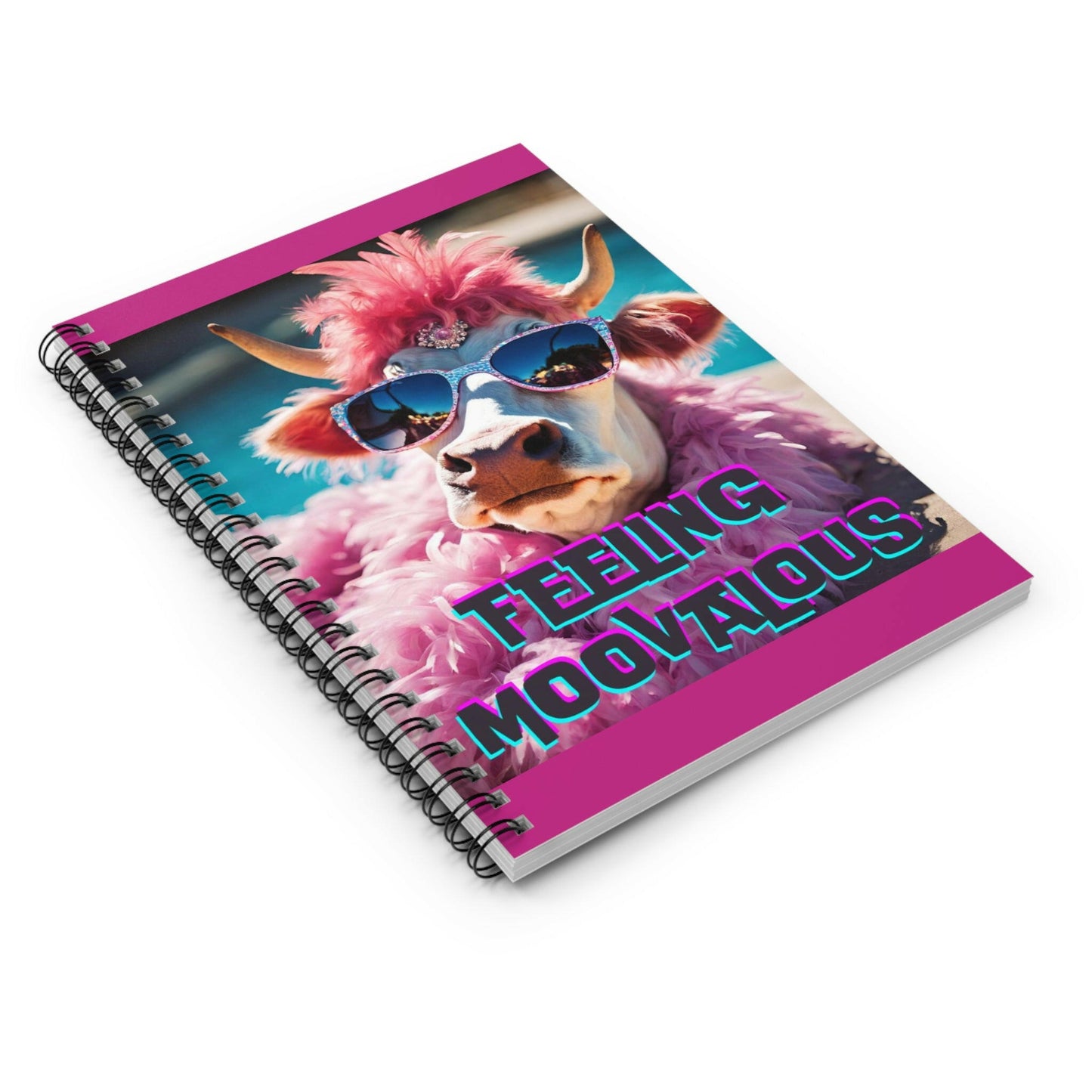 Feeling MOOvalous Spiral Notebook - Ruled Line.