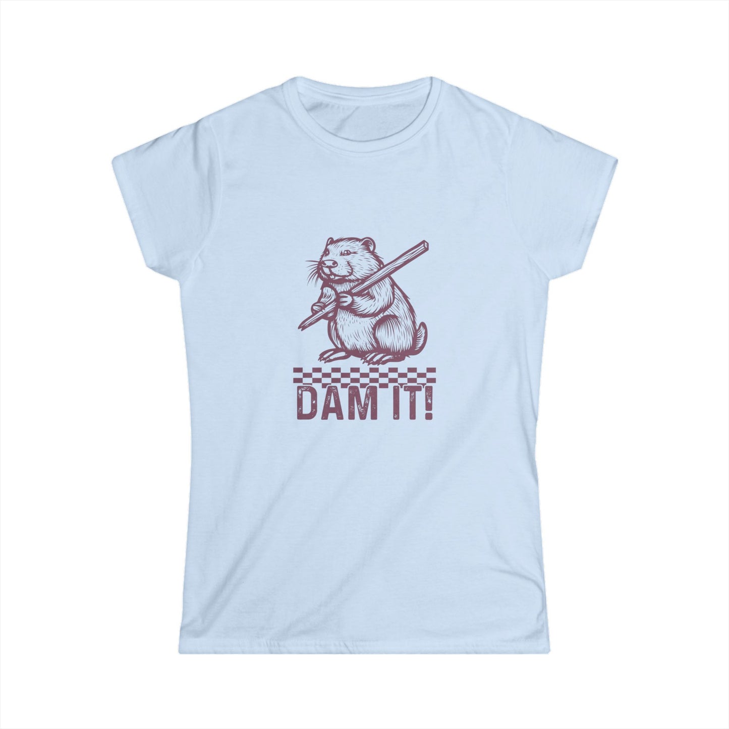 Women's "Dam IT" Funny Softstyle Tee - aMOOsing Designs