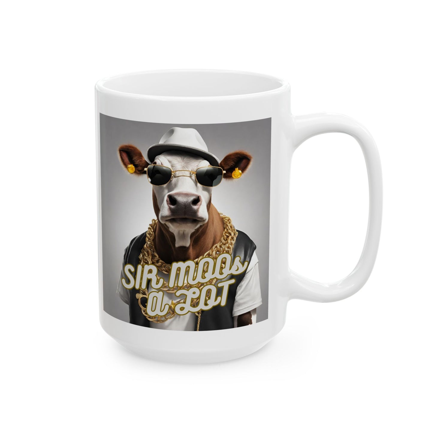 Mug with 'sir moos a lot' Design