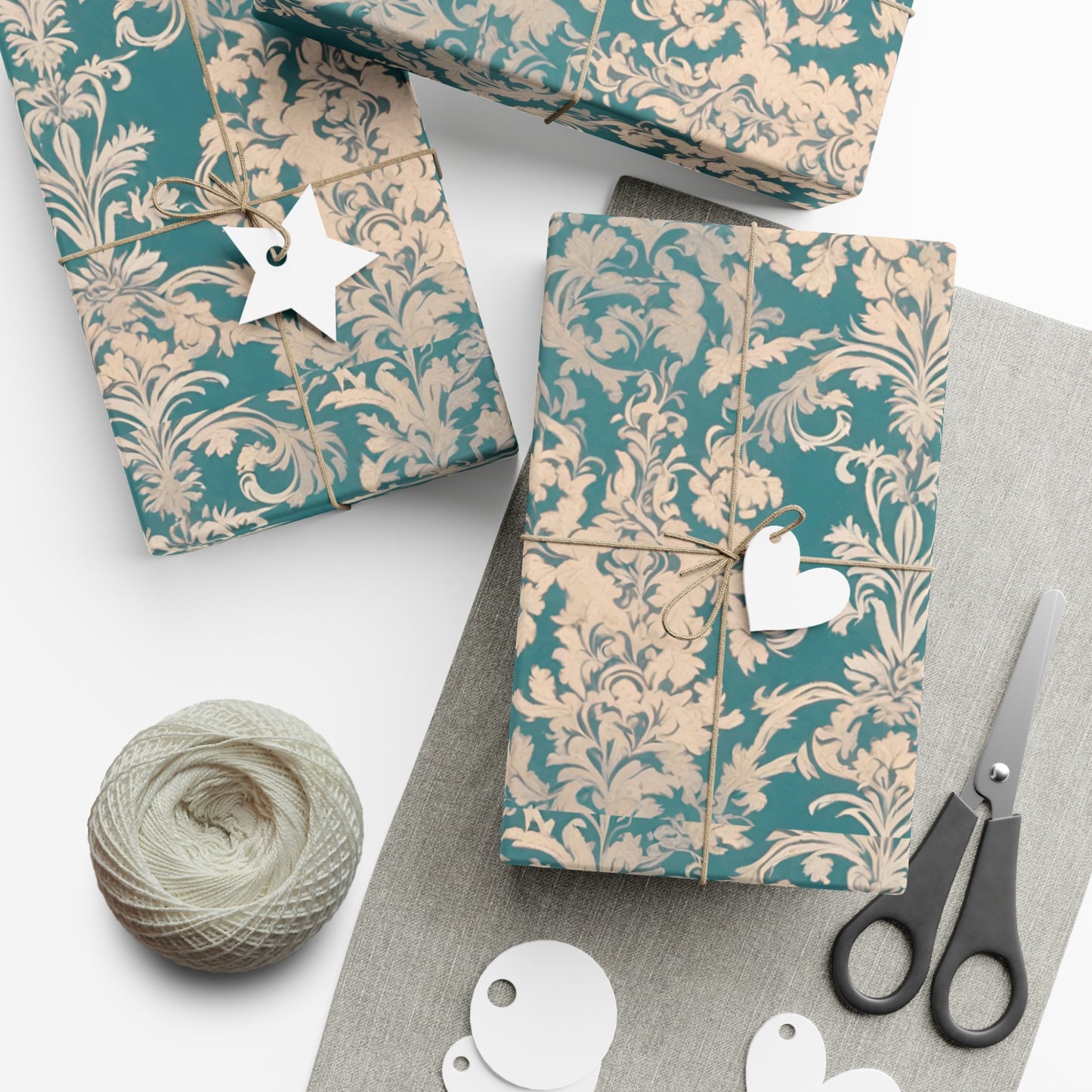 Elegant Floral Gift Wrap Papers, Artisanal Wrapping Paper for Birthdays, Weddings, Holidays, Eco-Friendly Packaging