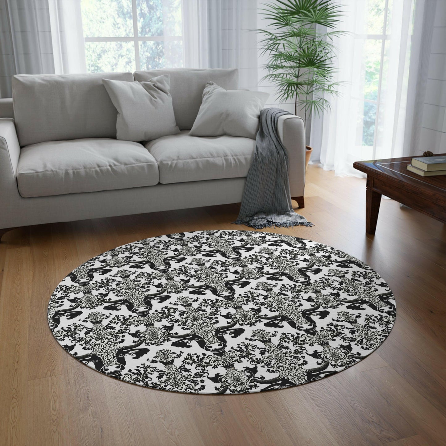 daMOOsk Round Rug.