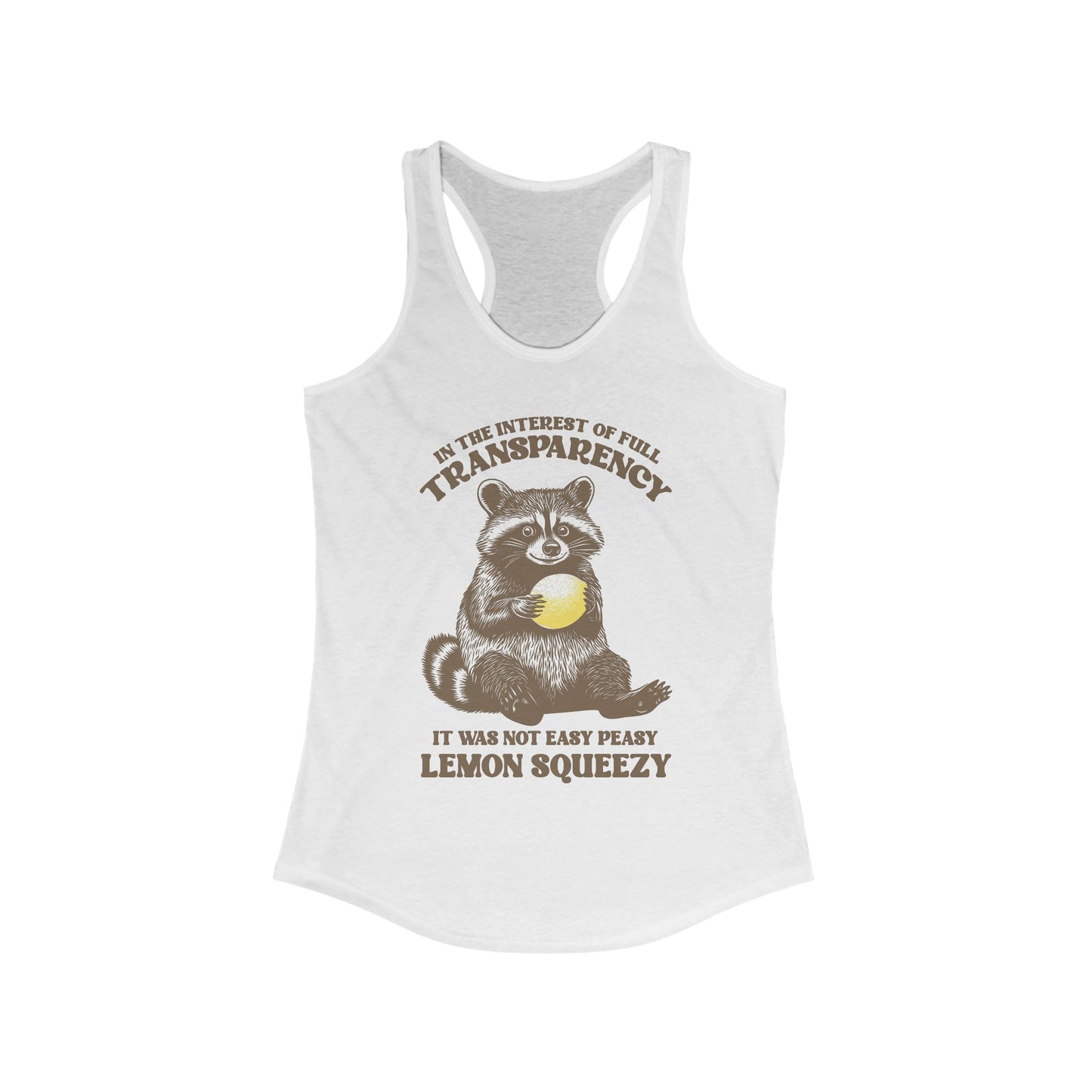 Funny Women Racerback Tank - Easy Peasy Lemon Squeezy Design