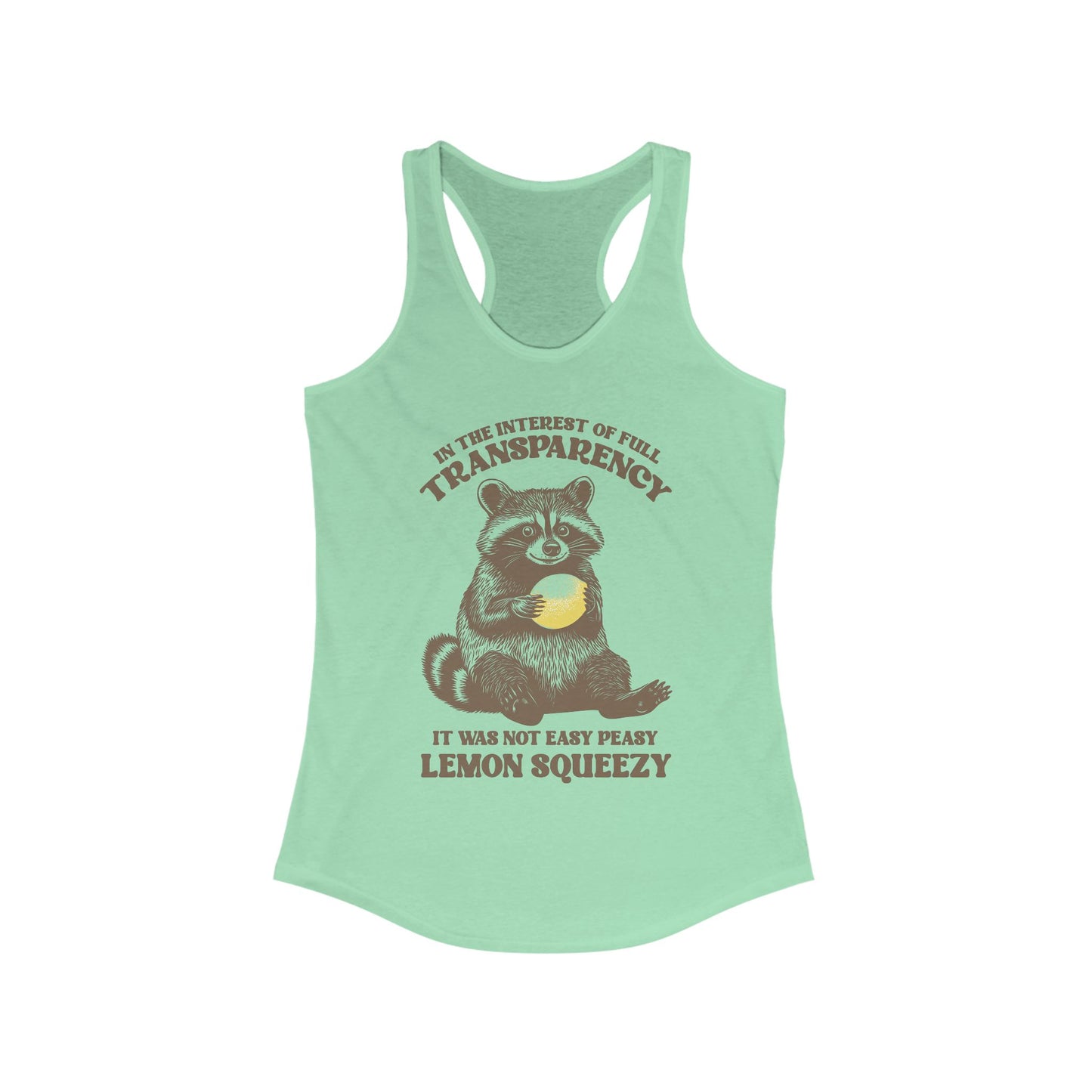 Funny Women Racerback Tank - Easy Peasy Lemon Squeezy Design