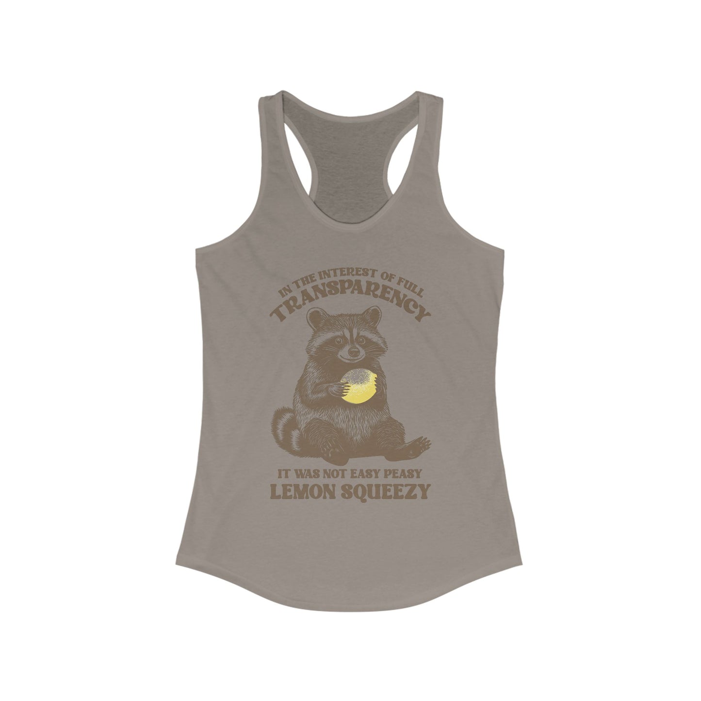 Funny Women Racerback Tank - Easy Peasy Lemon Squeezy Design