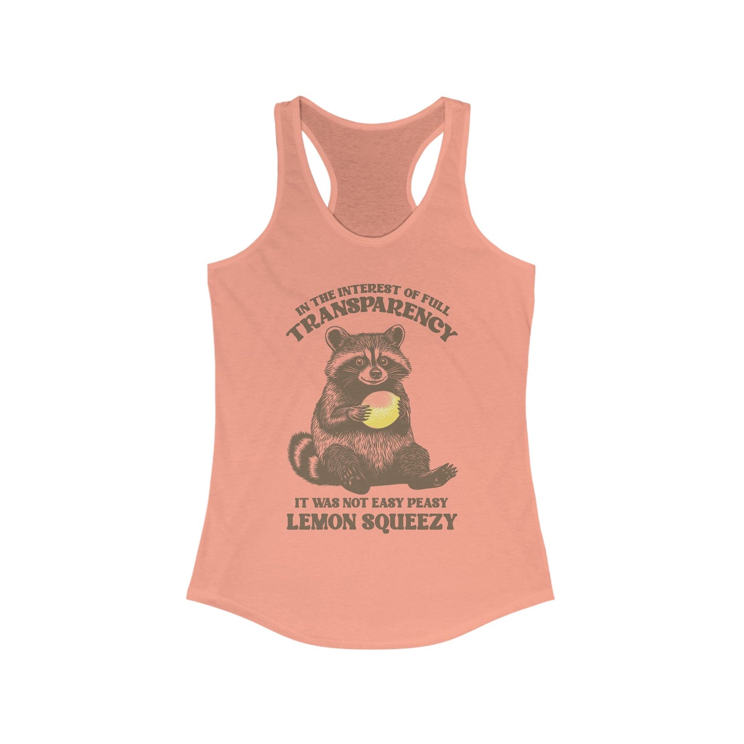 Funny Women Racerback Tank - Easy Peasy Lemon Squeezy Design