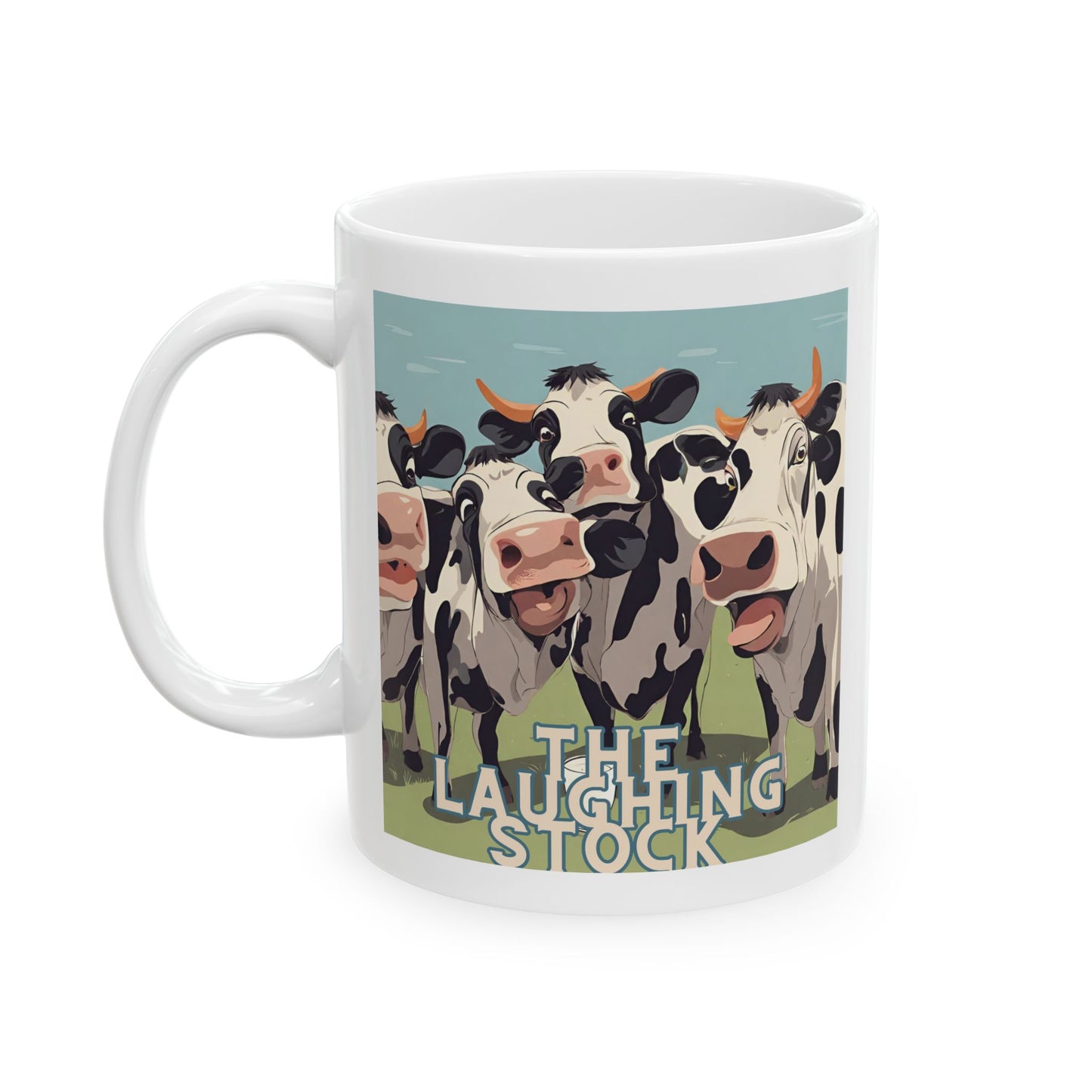 Mug - 'The Laughing Stock' Cow Group Design 11oz 15oz