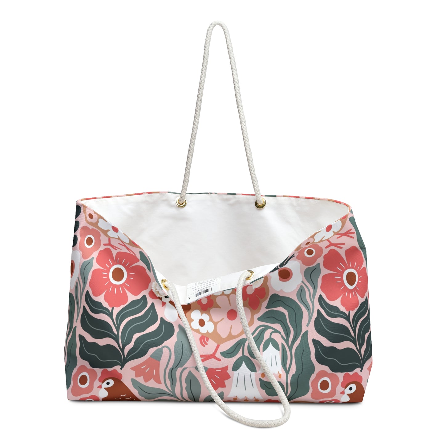 Floral Weekend Bag, Boho Travel Tote, Perfect for Getaways, Beach Trips, Eco-Friendly Luggage, Stylish Gym Bag, Mother’s - aMOOsing Designs