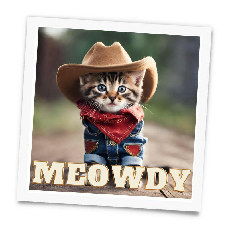 Square Print- Meowdy.