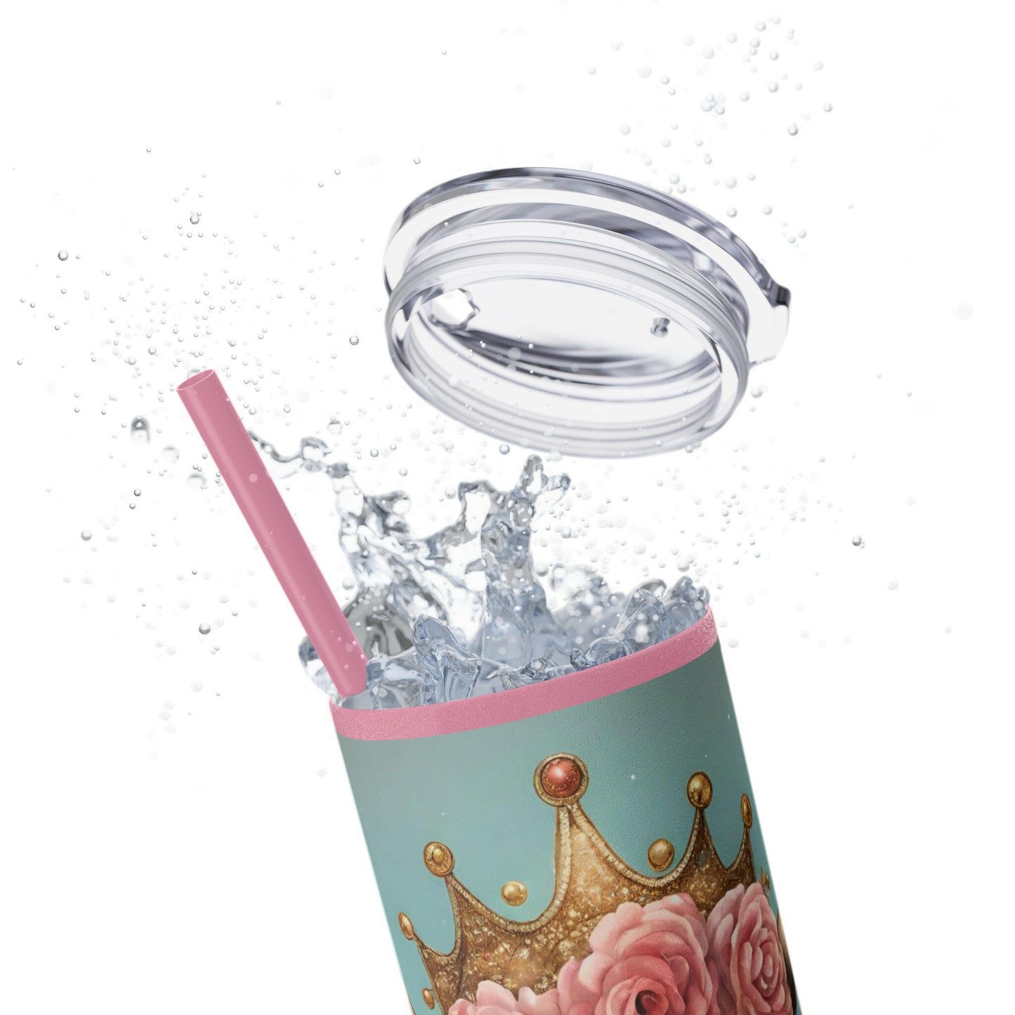 Princess Moo Skinny Tumbler with Straw, 20oz.