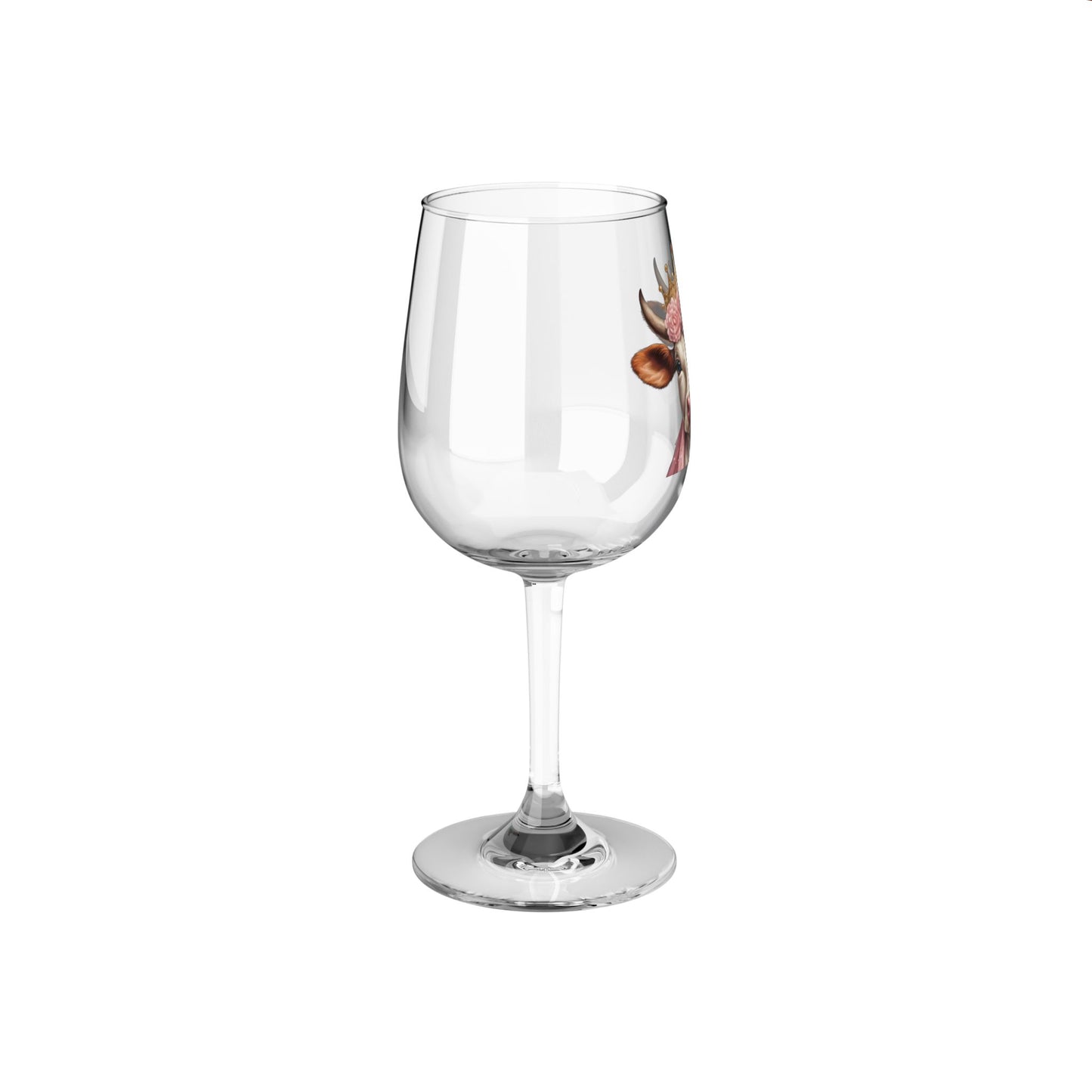 Cute Cow Crown Wine Glass | 12oz Stylish Drinkware for Animal Lovers