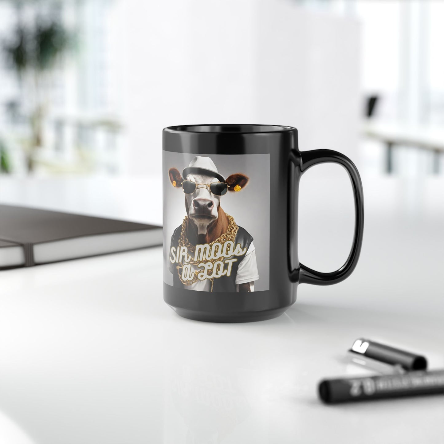 Sir Moos A lot Black Coffee Mug