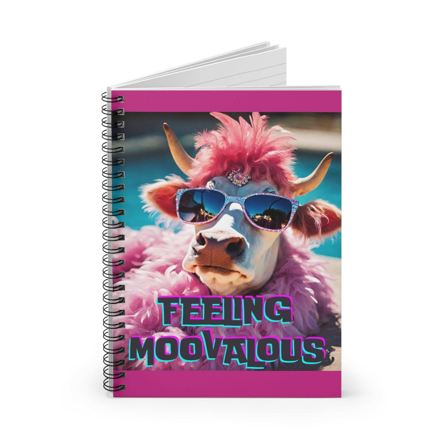 Feeling MOOvalous Spiral Notebook - Ruled Line.