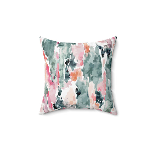 Watercolor Floral Pillow, Cozy Accent for Home Decor, Perfect Gift for Housewarming, Decorative Cushion for Living Room,