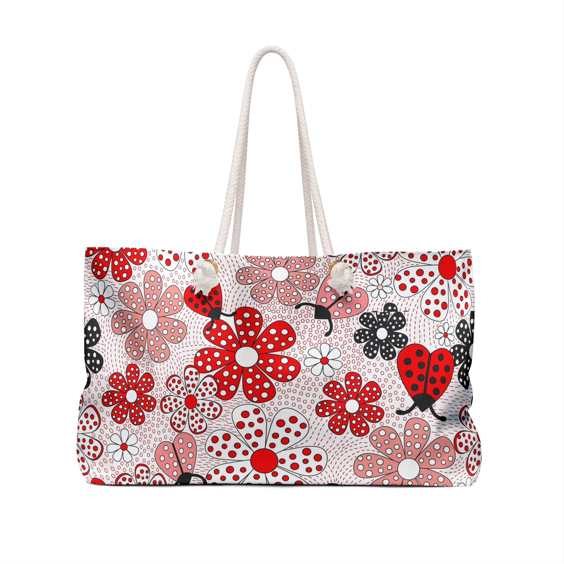 Floral Weekender Bag, Stylish Travel Tote, Beach Bag, Overnight Bag, Floral Pattern Luggage - aMOOsing Designs