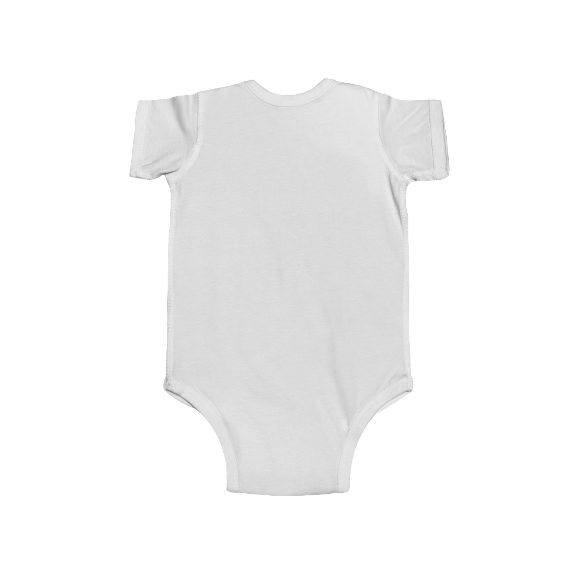 White Baby onesie rearview