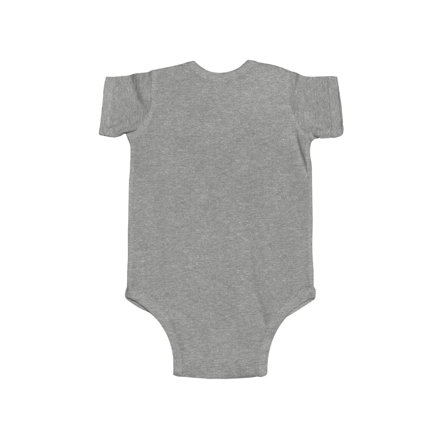 Grey Baby onesie rearview