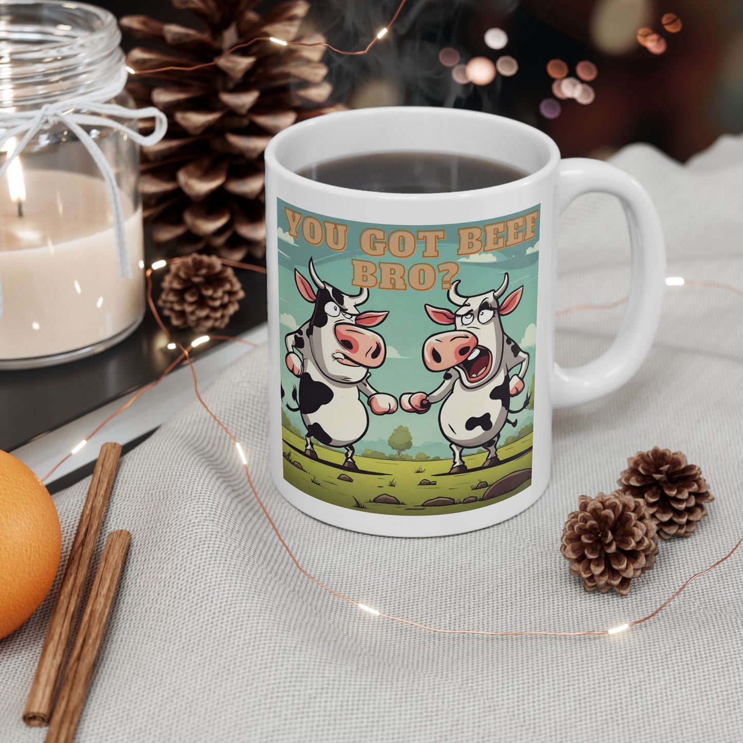 You Got Beef Bro?- Funny Cow Coffee Mug, (11oz, 15oz)