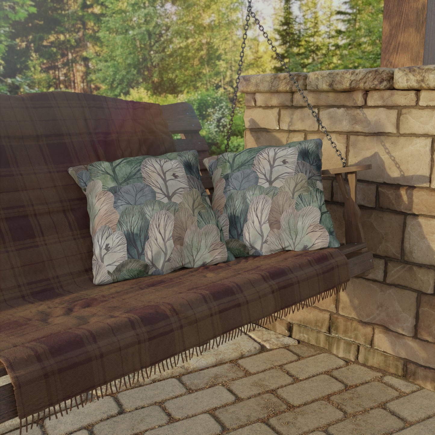 Nature-Inspired Outdoor Pillows with Leafy Design, Cozy Garden Decor, Patio Cushion, Unique Gift for Eco-Lovers, Boho Home Accents, [...]