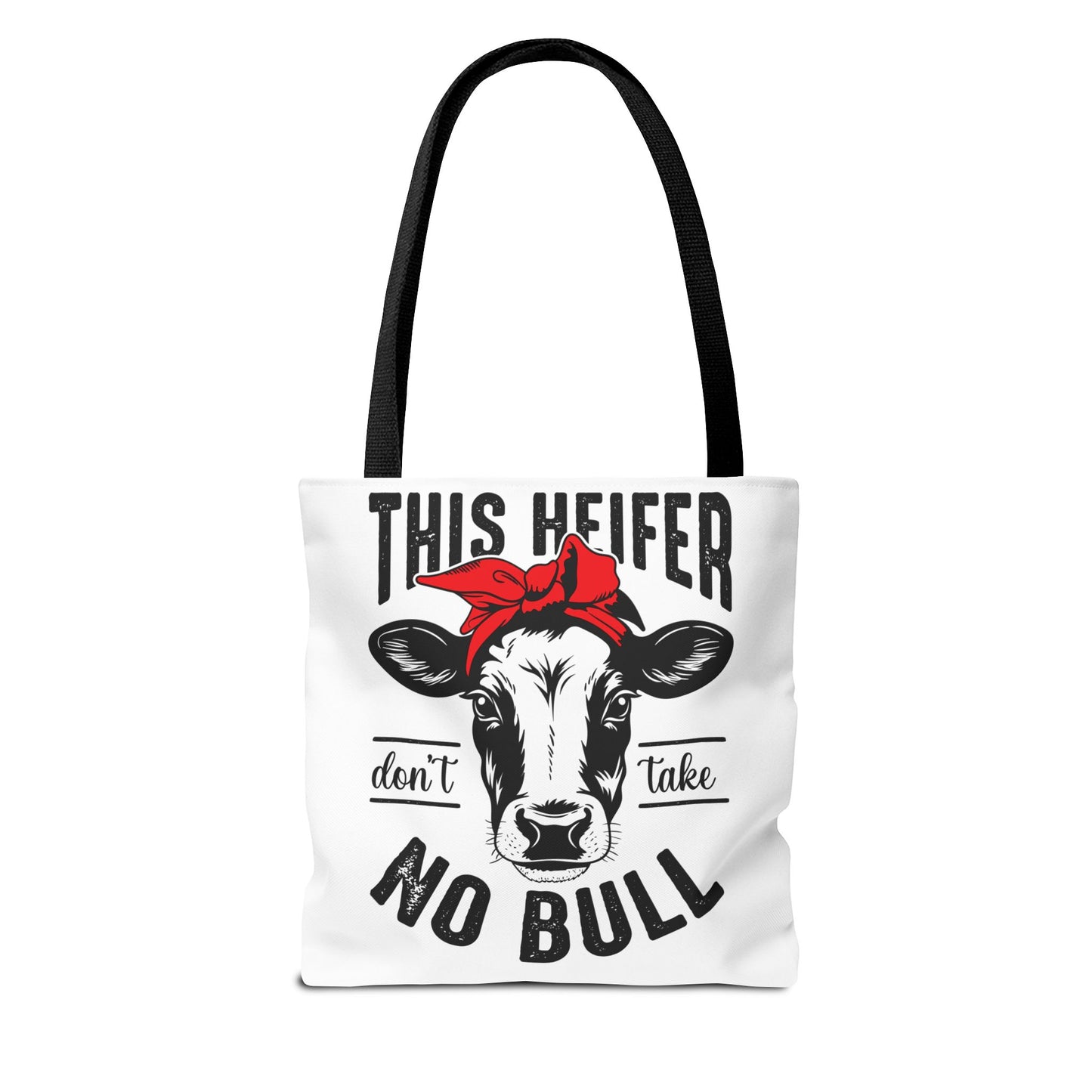 Funny Cow Tote Bag - This Heifer Don't Take No Bull, Farmhouse Style, - aMOOsing Designs