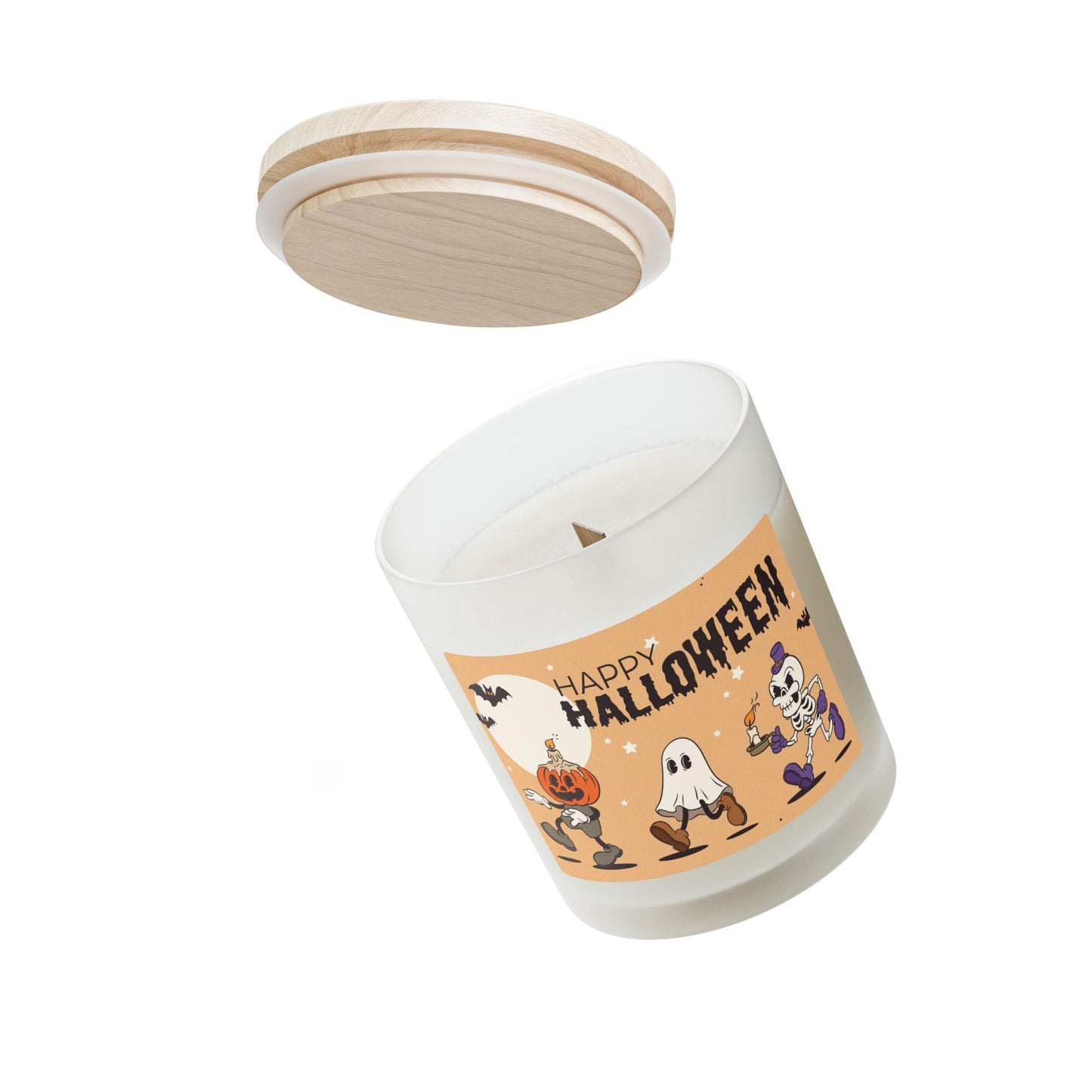 Happy Halloween Vintage Cartoon Theme Candle, 11oz - Perfect for Home Decor, Gifts, Halloween, Spooky Decor