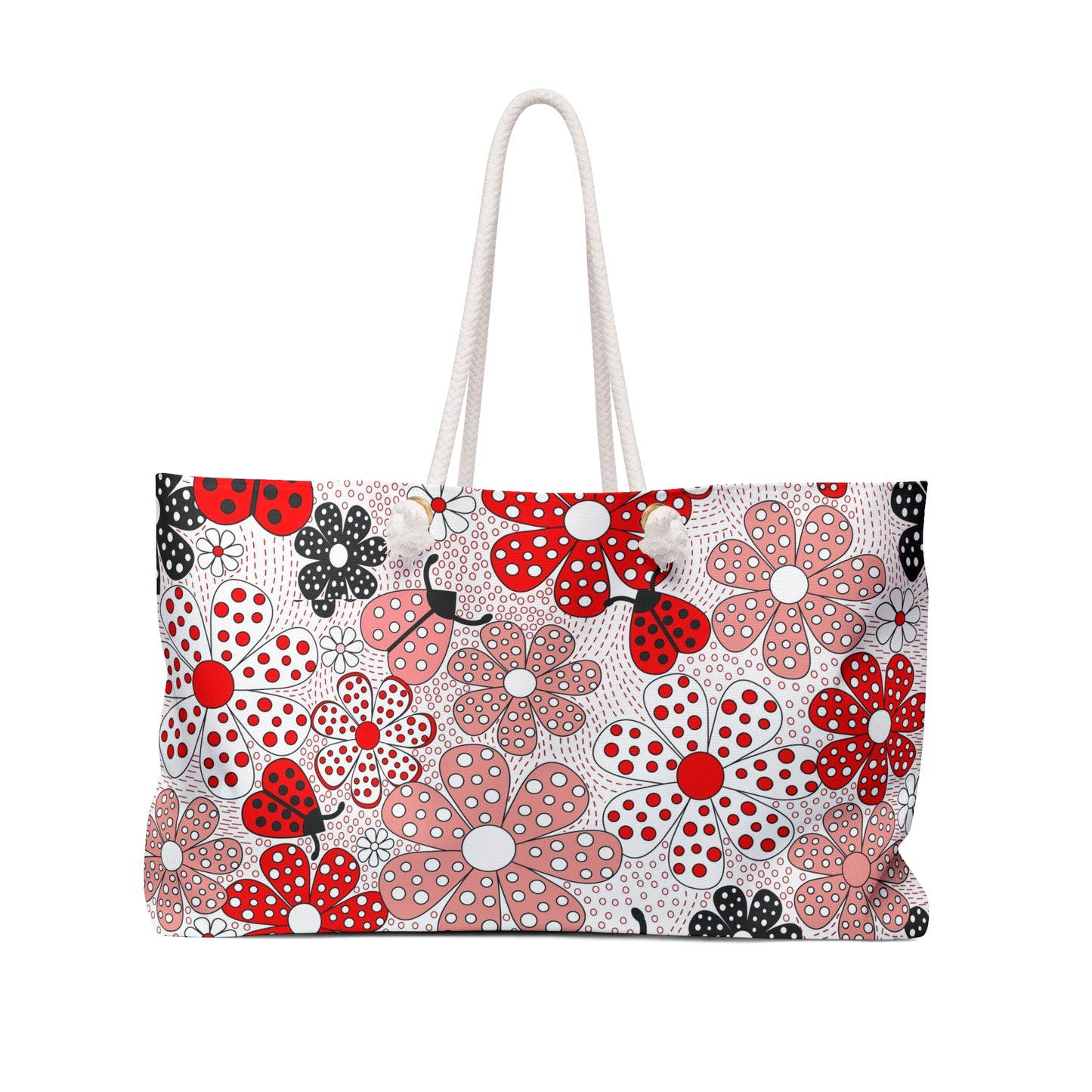 Floral Weekender Bag, Stylish Travel Tote, Beach Bag, Overnight Bag, Floral Pattern Luggage - aMOOsing Designs