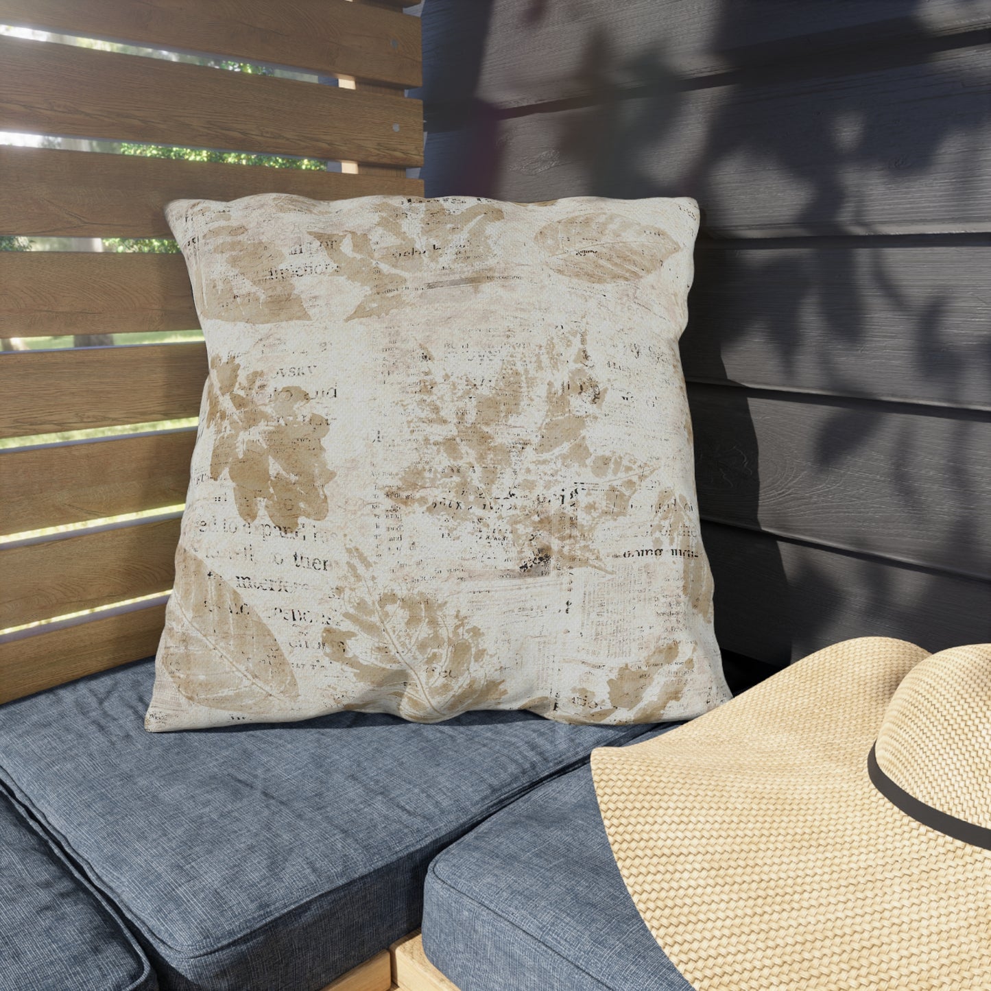 Rustic Floral Outdoor Pillows, Cozy Patio Decor, Garden Cushion Covers, Vintage Style Throw Pillows, Neutral Home Accessories