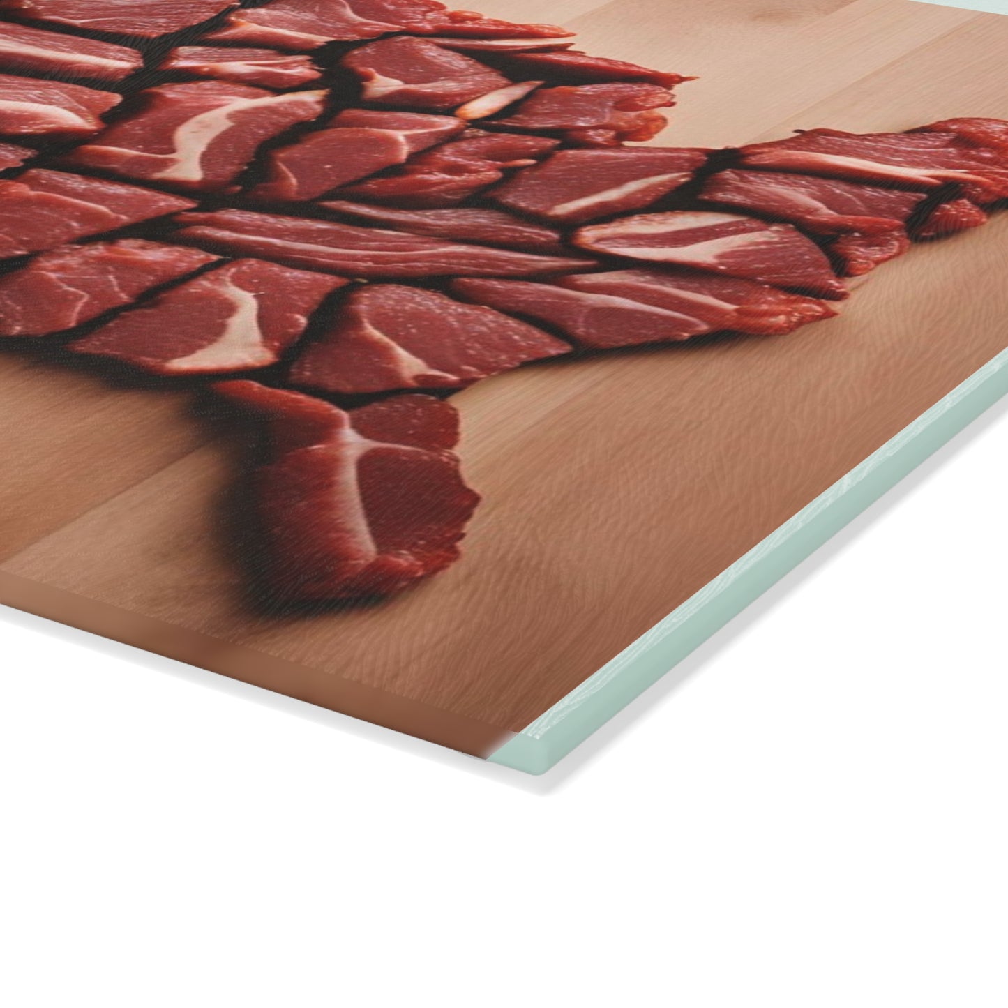 United Steaks of America Glass Cutting Board - Fun Culinary Gift for Meat Lovers