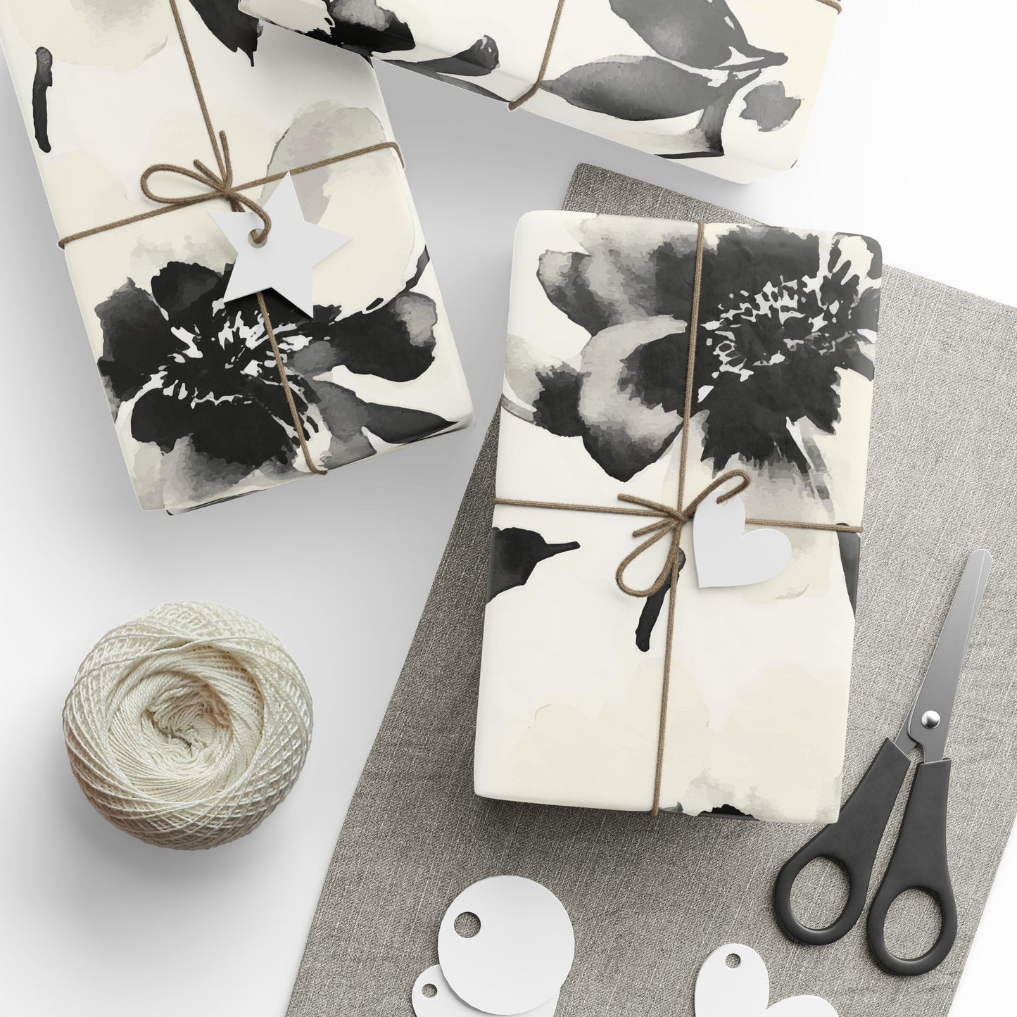 Elegant Floral Wrapping Paper | Gift Wrap for Any Occasion, Birthday, Wedding, Holiday, Party Favors - aMOOsing Designs