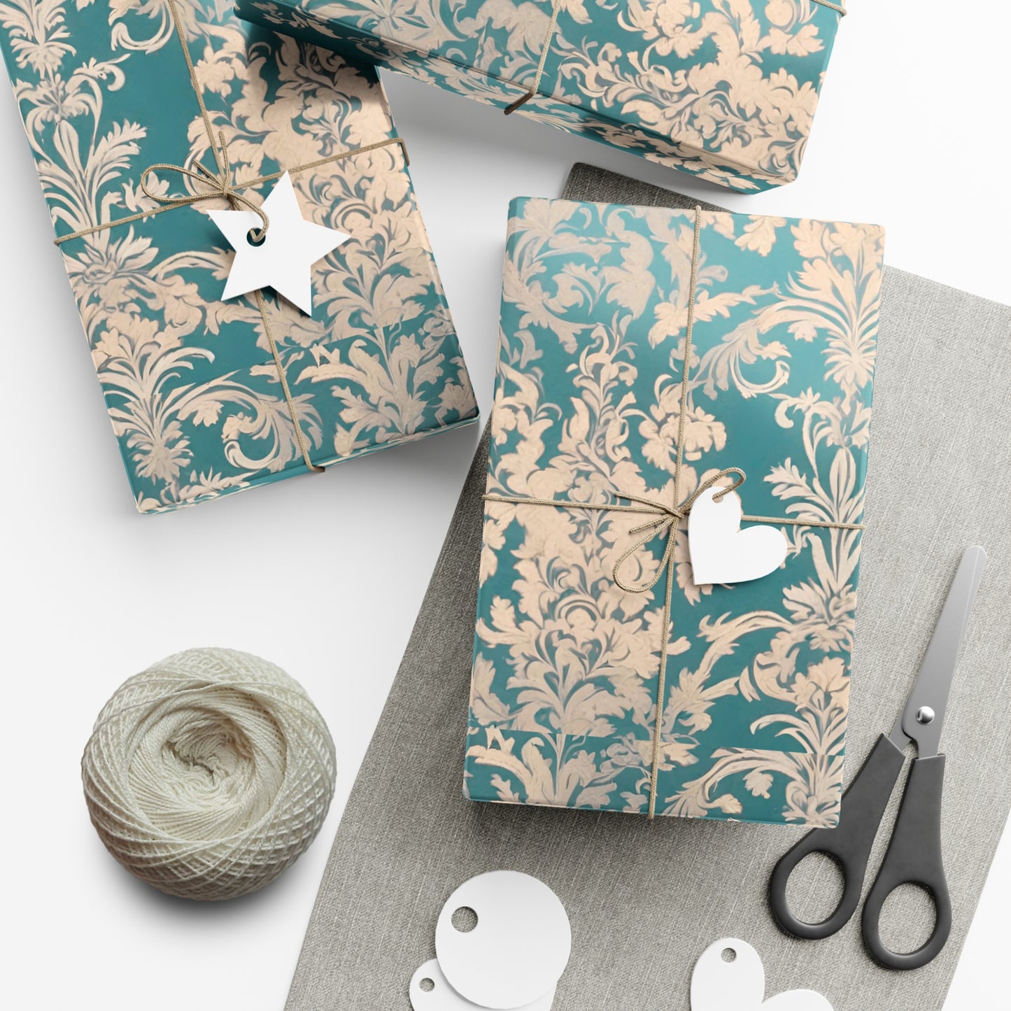 Elegant Floral Gift Wrap Papers, Artisanal Wrapping Paper for Birthdays, Weddings, Holidays, Eco-Friendly Packaging