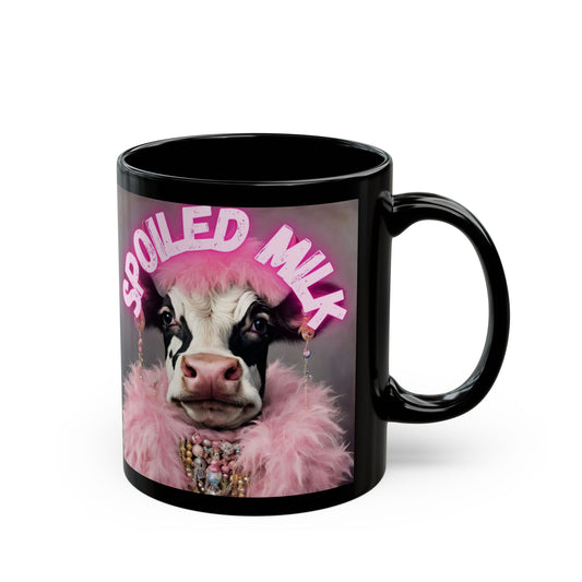 Spoiled Milk-Funny Cow Themed Gift- Black Coffee Mug (11oz, 15oz)