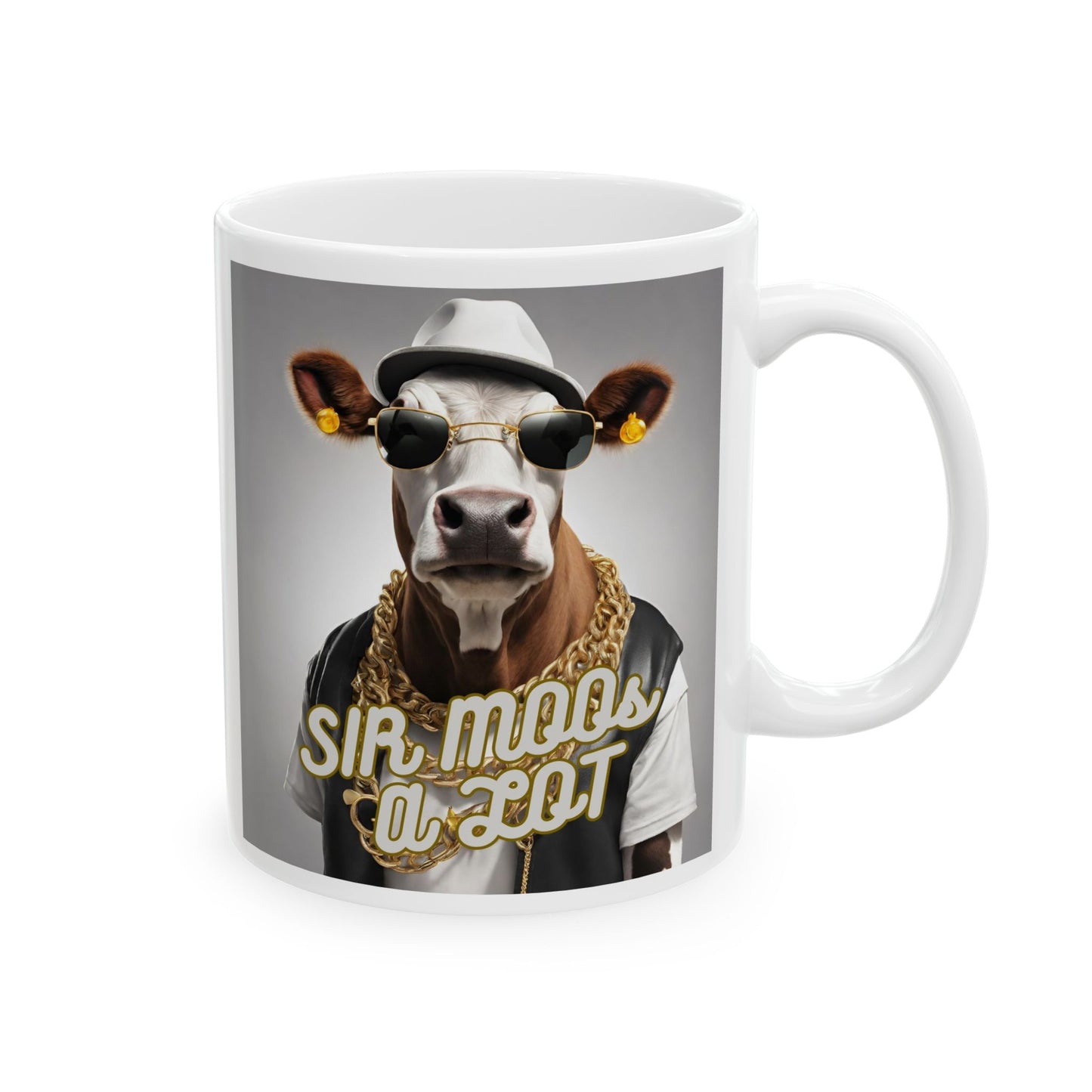 Mug with 'sir moos a lot' Design