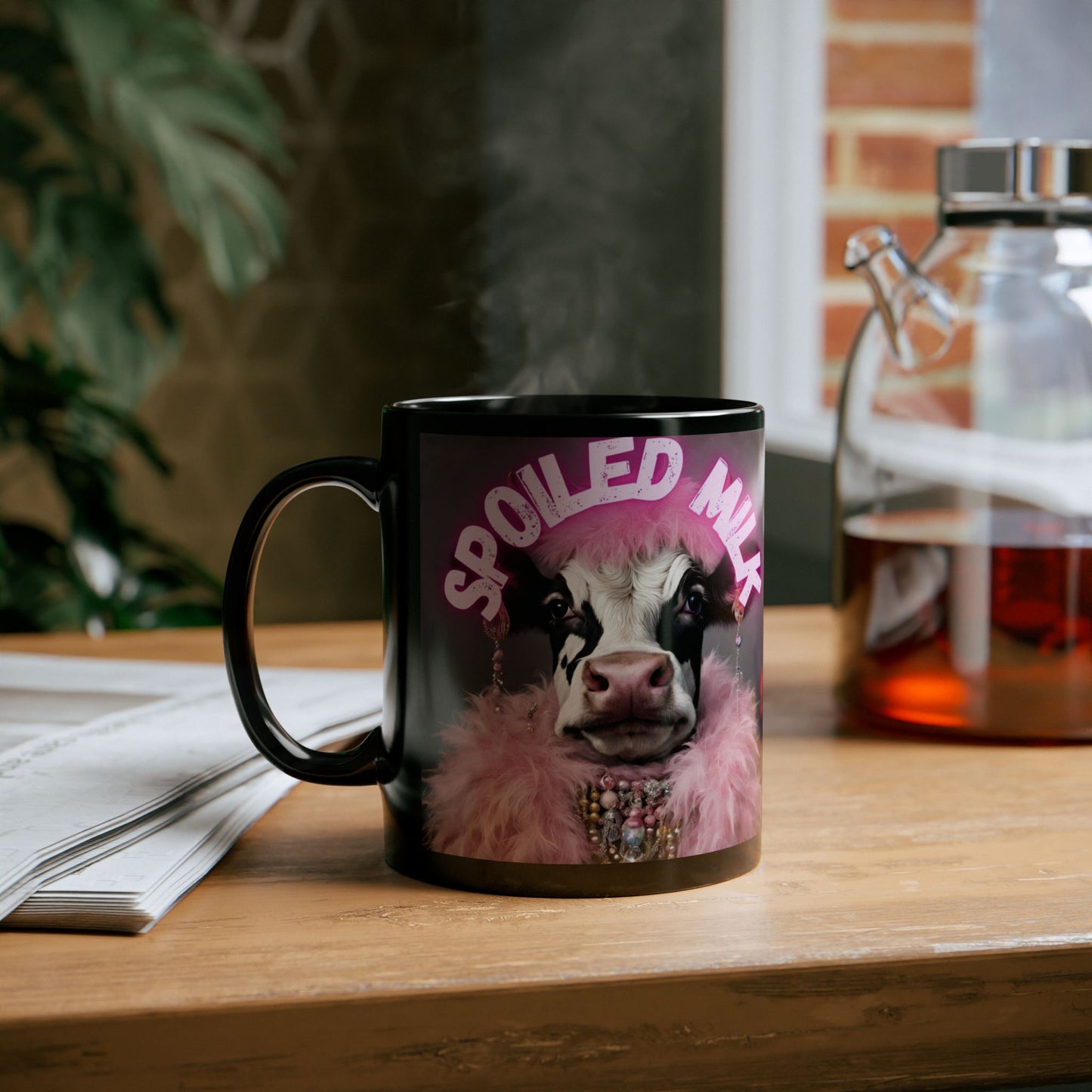 Spoiled Milk-Funny Cow Themed Gift- Black Coffee Mug (11oz, 15oz)