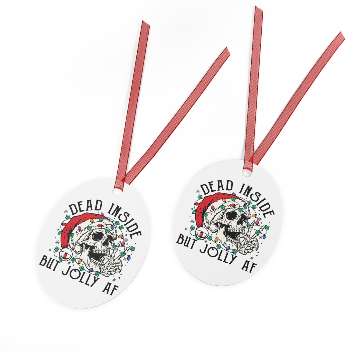 Skull Themed Holiday Metal Ornaments, Unique Christmas Decorations, Perfect Gift for Friends, Festive Home Decor, [...]