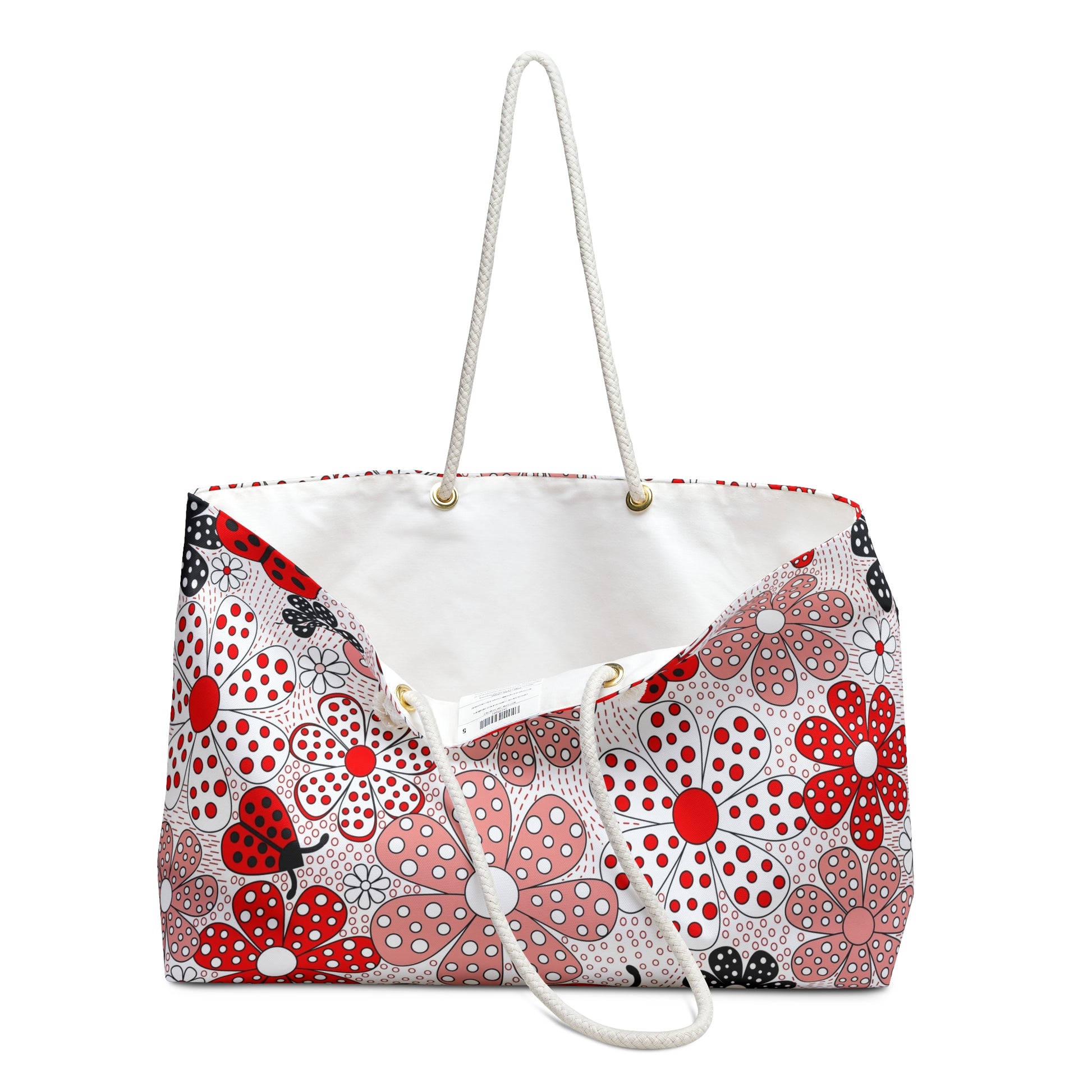 Floral Weekender Bag, Stylish Travel Tote, Beach Bag, Overnight Bag, Floral Pattern Luggage - aMOOsing Designs