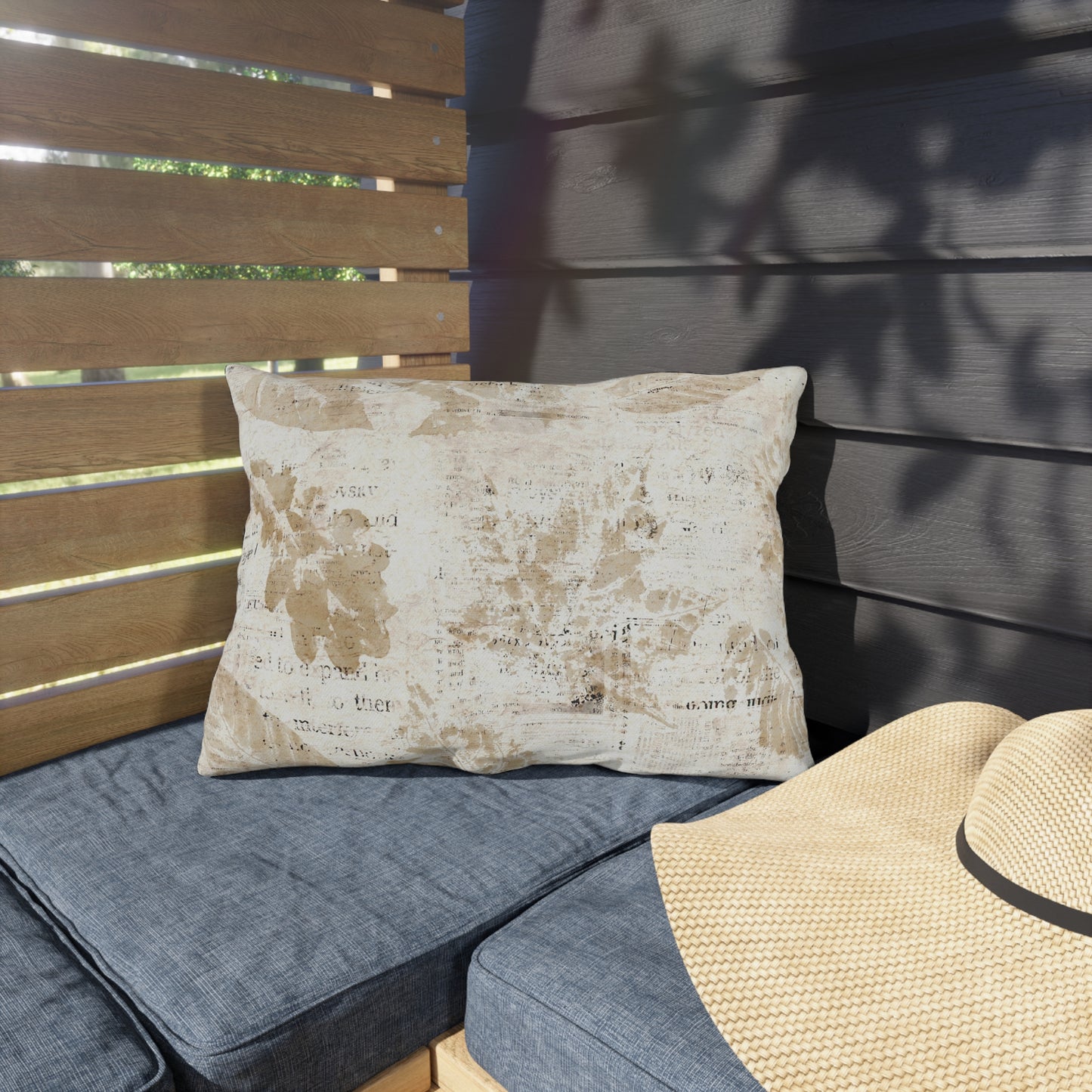 Rustic Floral Outdoor Pillows, Cozy Patio Decor, Garden Cushion Covers, Vintage Style Throw Pillows, Neutral Home Accessories