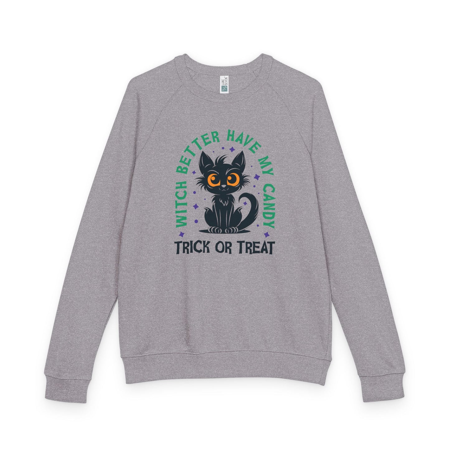 Halloween Cat Crewneck Sweatshirt, Unisex Trick or Treat Apparel, Spooky Season Fashion, Gift for Cat Lovers, Cozy Fall Sweater